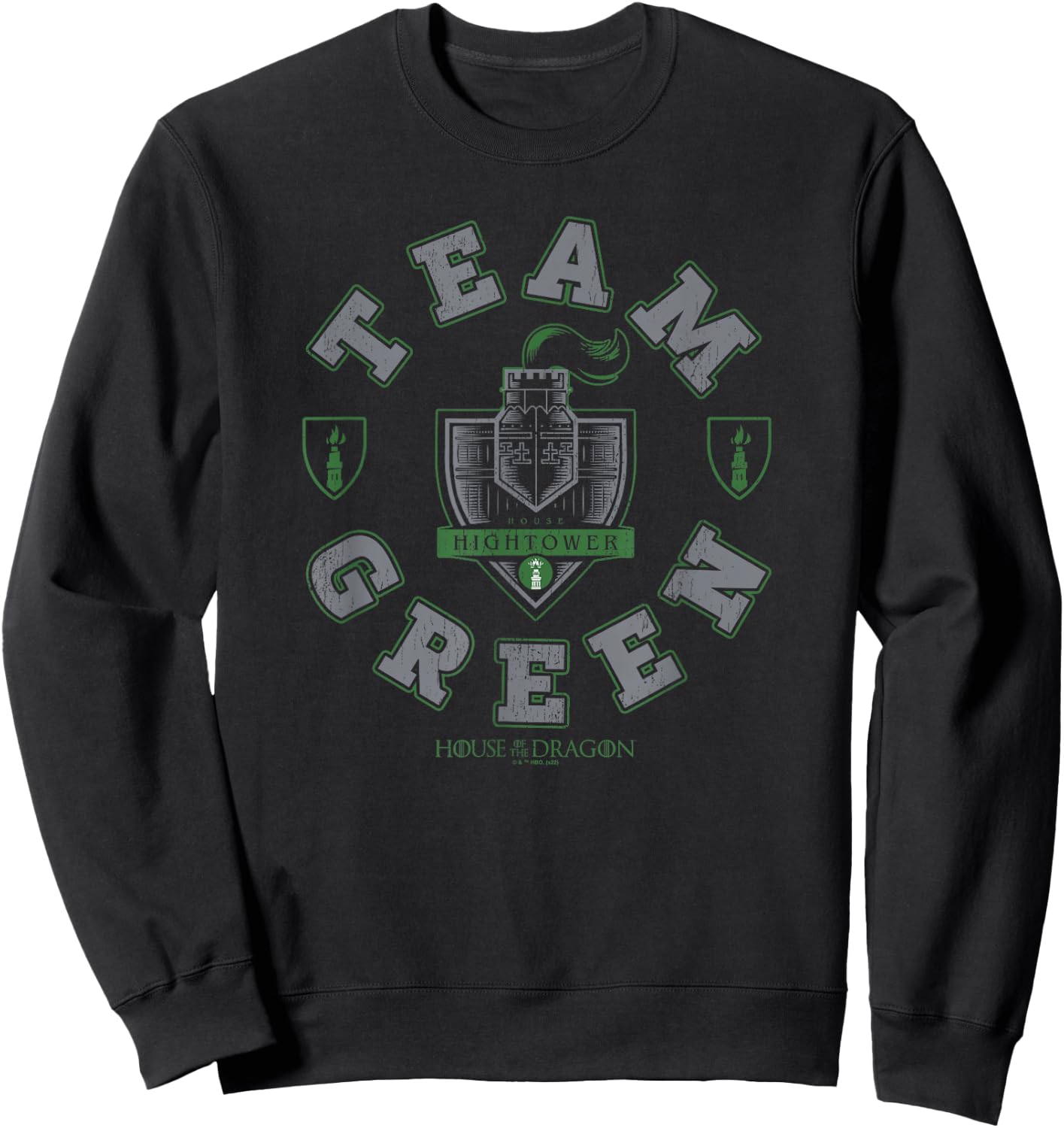 House Of The Dragon Team Green Hightower House Logo Sweatshirt - Sweatshirt | Black