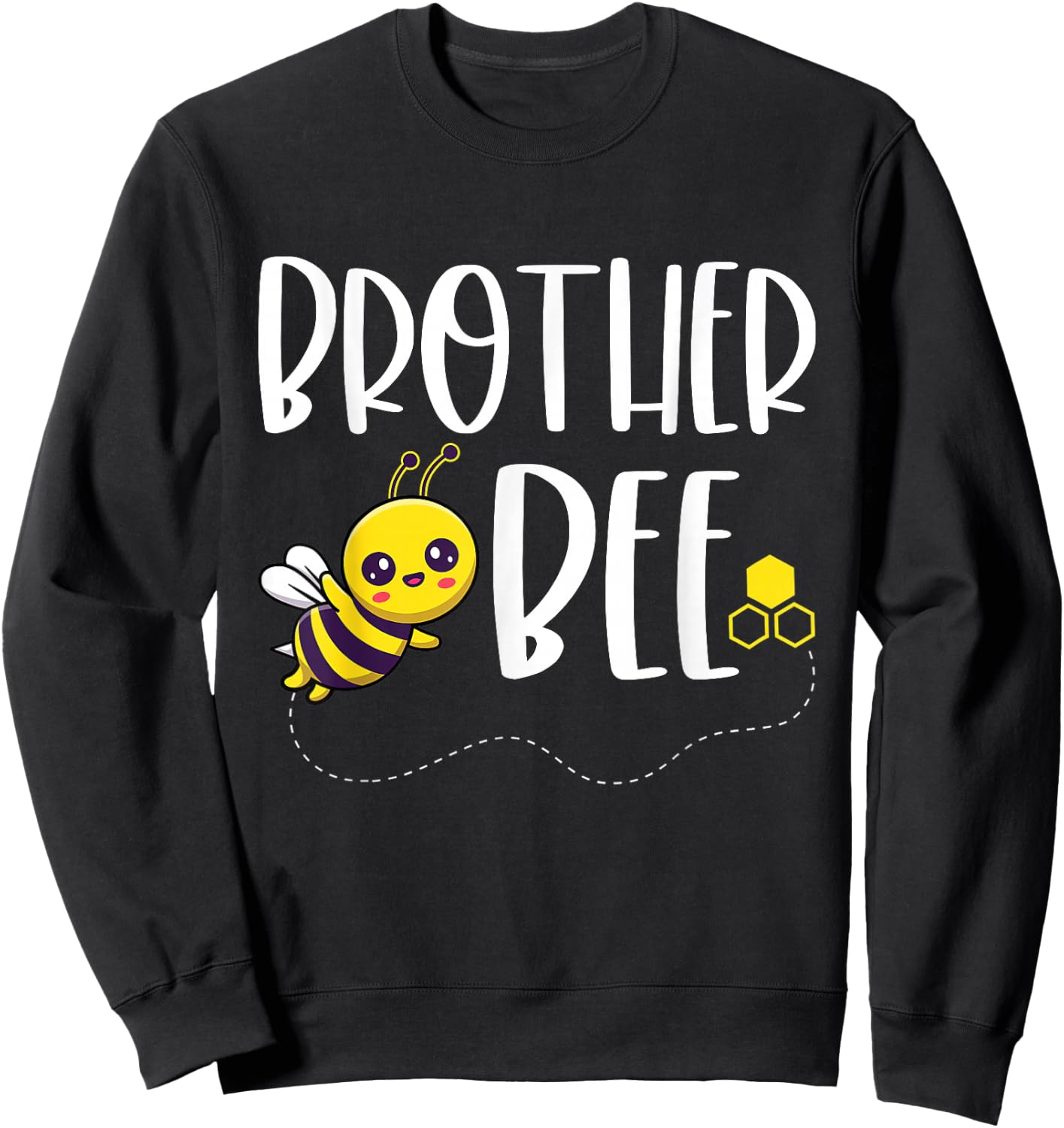 Birthday Bee Family Matching Brother Bee Beekeeper Bro Funny Sweatshirt - Sweatshirt | Black
