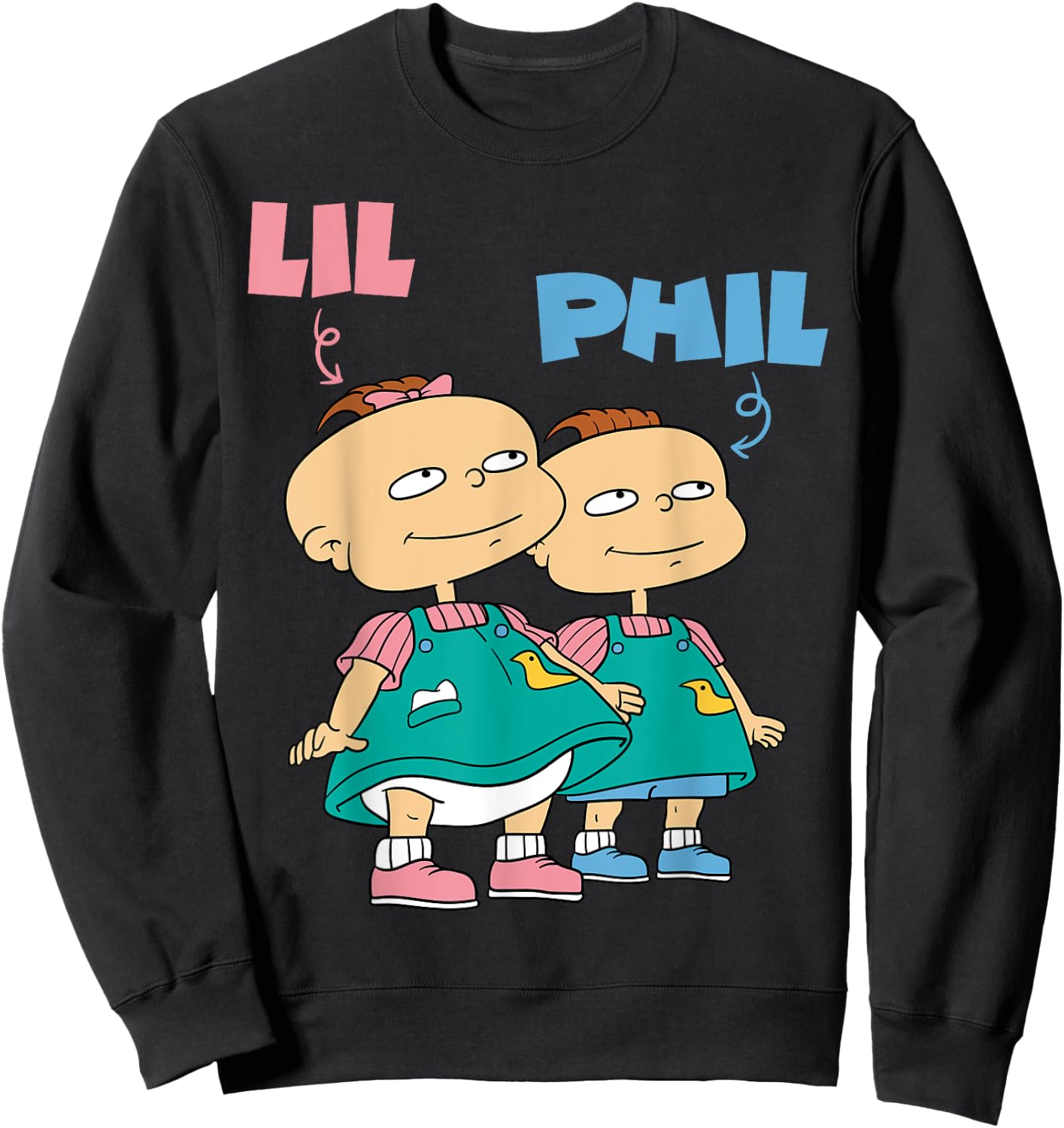 Mademark x Rugrats - Lil and Phil “The Deville’s” Twins Rugrats Sweatshirt - Sweatshirt | Black