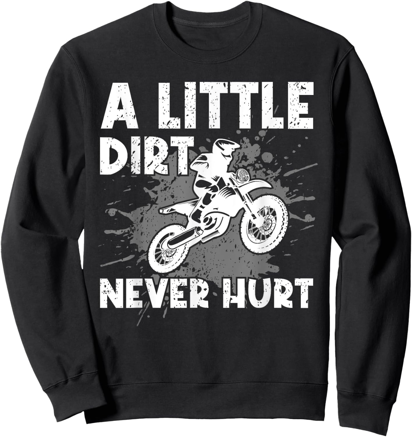 Funny Dirt Bike Design Women Kids Motocross Riding Sweatshirt - Sweatshirt | Black