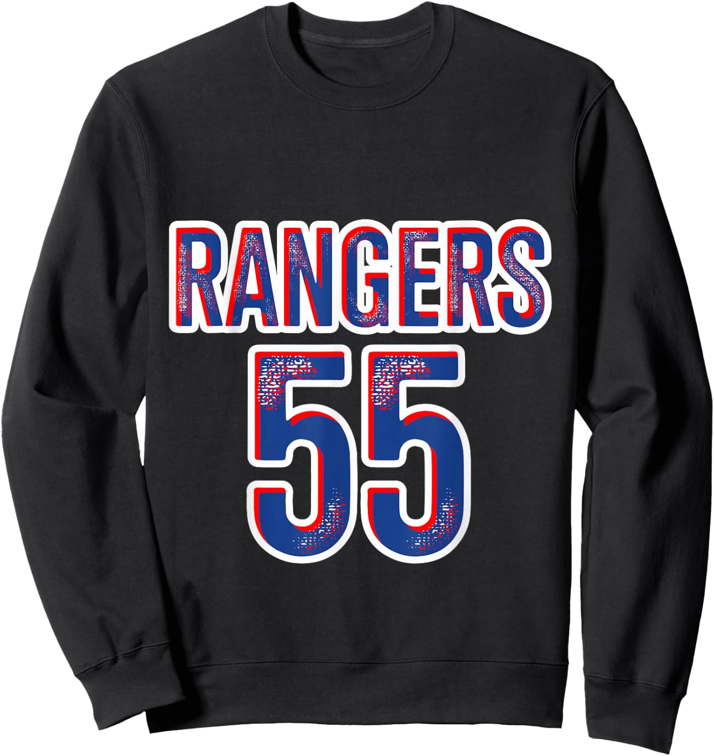 Rangers F.C. RFC 55th Scottish Premiership Winners Champion55 - Black, -Adults & Kids, Short Sleeve, Classic Fit, Small Sweatshirt - Sweatshirt | Black