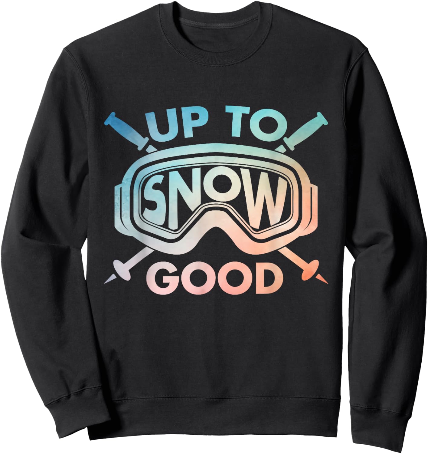 Cool Skiing Design Women Ski Skier Snow Skiing Lover Sweatshirt - Sweatshirt | Black