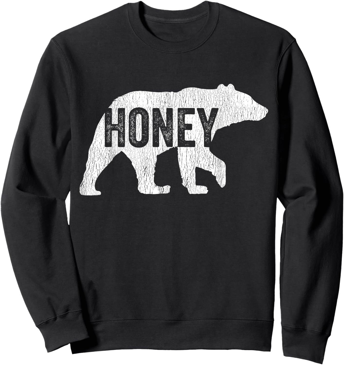 Honey Bear Matching Family Camping Bear Funny Honey Sweatshirt - Sweatshirt | Black
