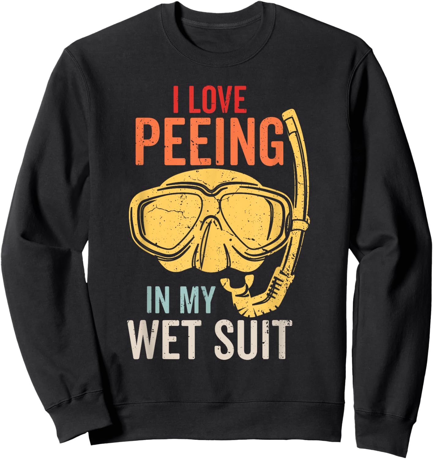 Vintage Scuba Dive Women Diver Funny Scuba Diving Sweatshirt - Sweatshirt | Black