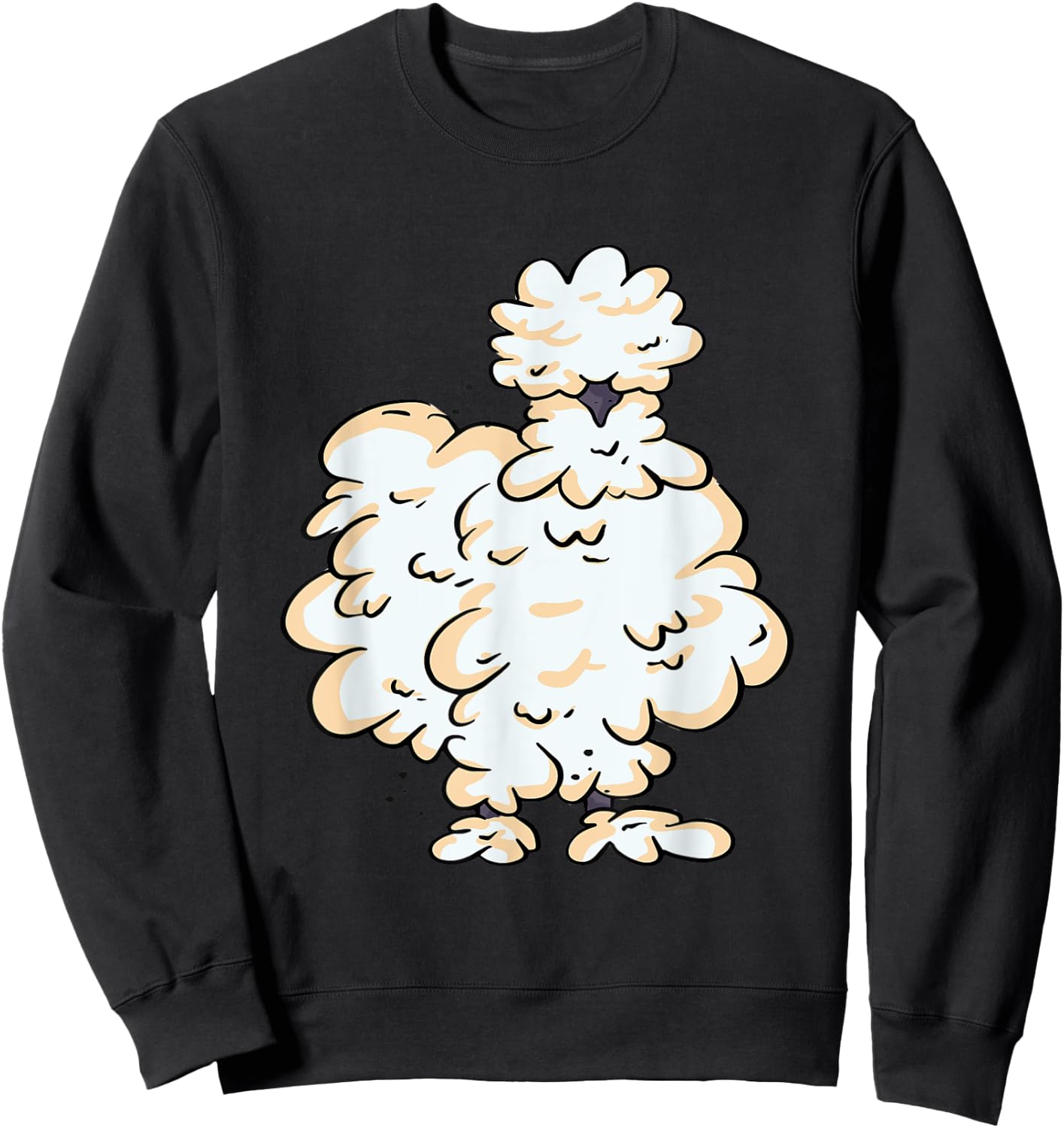 Silkie Chicken Smooth Cuddly Bird Silk Chicken Silky Chicken Sweatshirt - Sweatshirt | Black