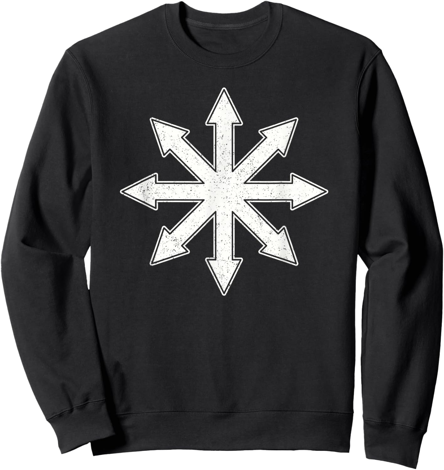 Chaos Symbol Chaos Star Occult Chaos Cross Sweatshirt - Sweatshirt | Black