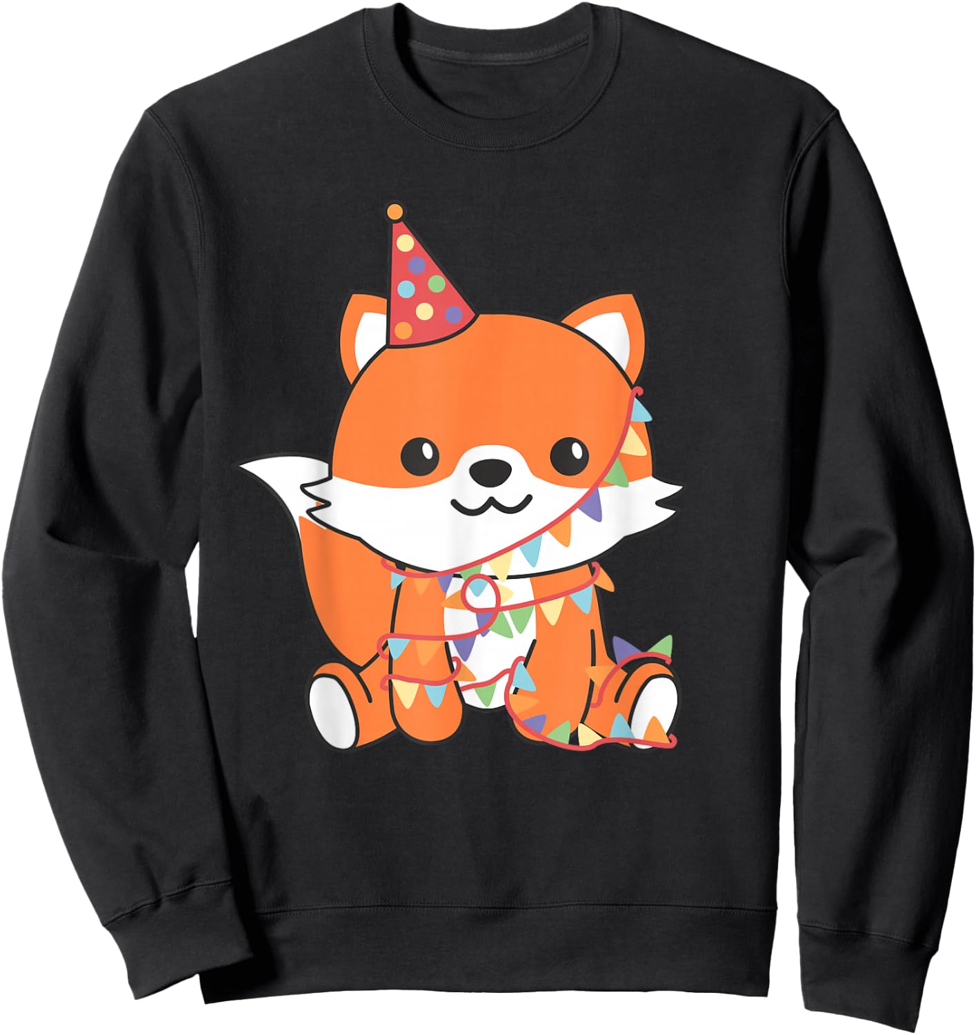 Fox for Birthday for Children a Birthday Fox Sweatshirt - Sweatshirt | Black