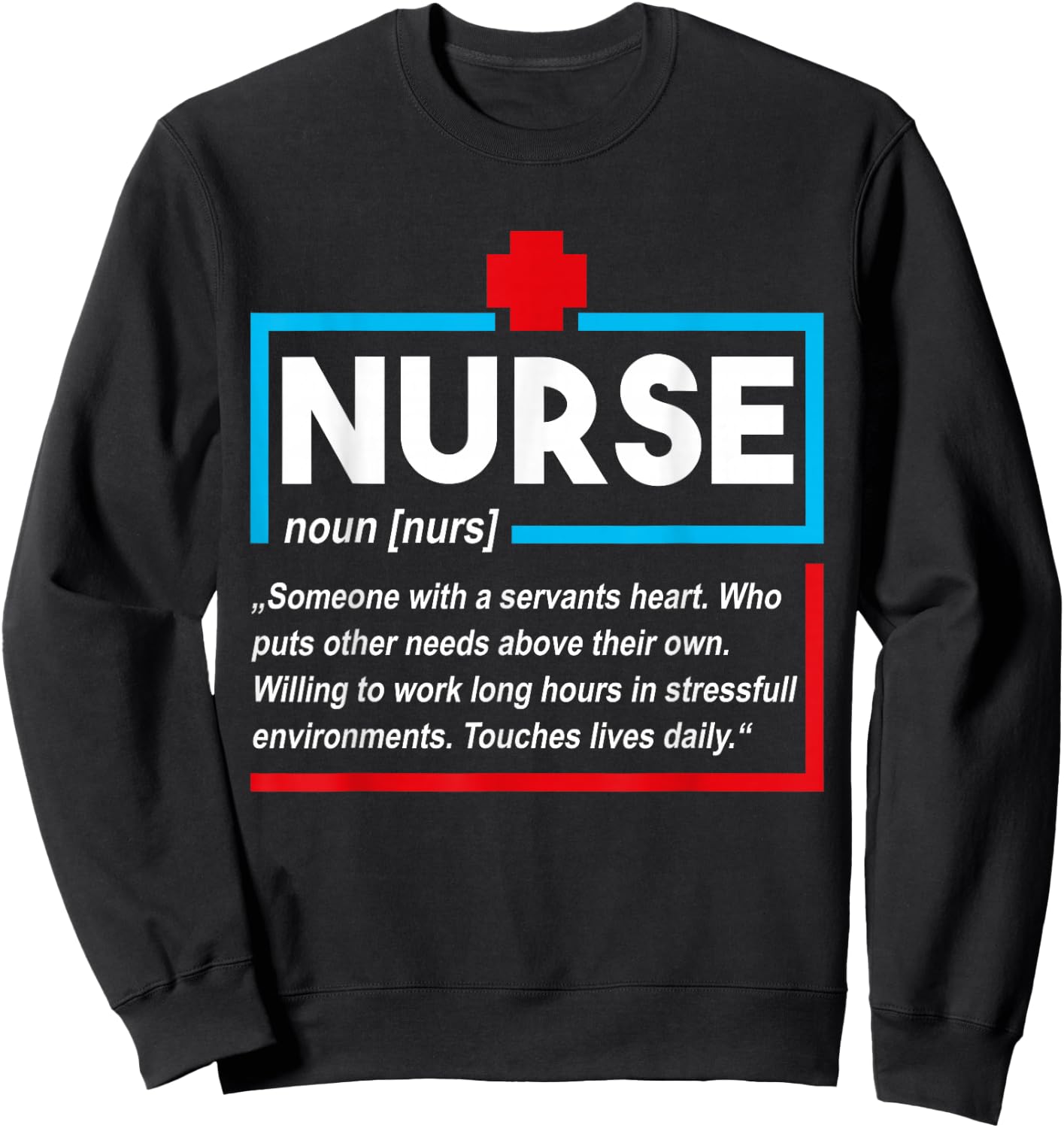 Definition RN LPN Registered Nurse Sweatshirt - Sweatshirt | Black