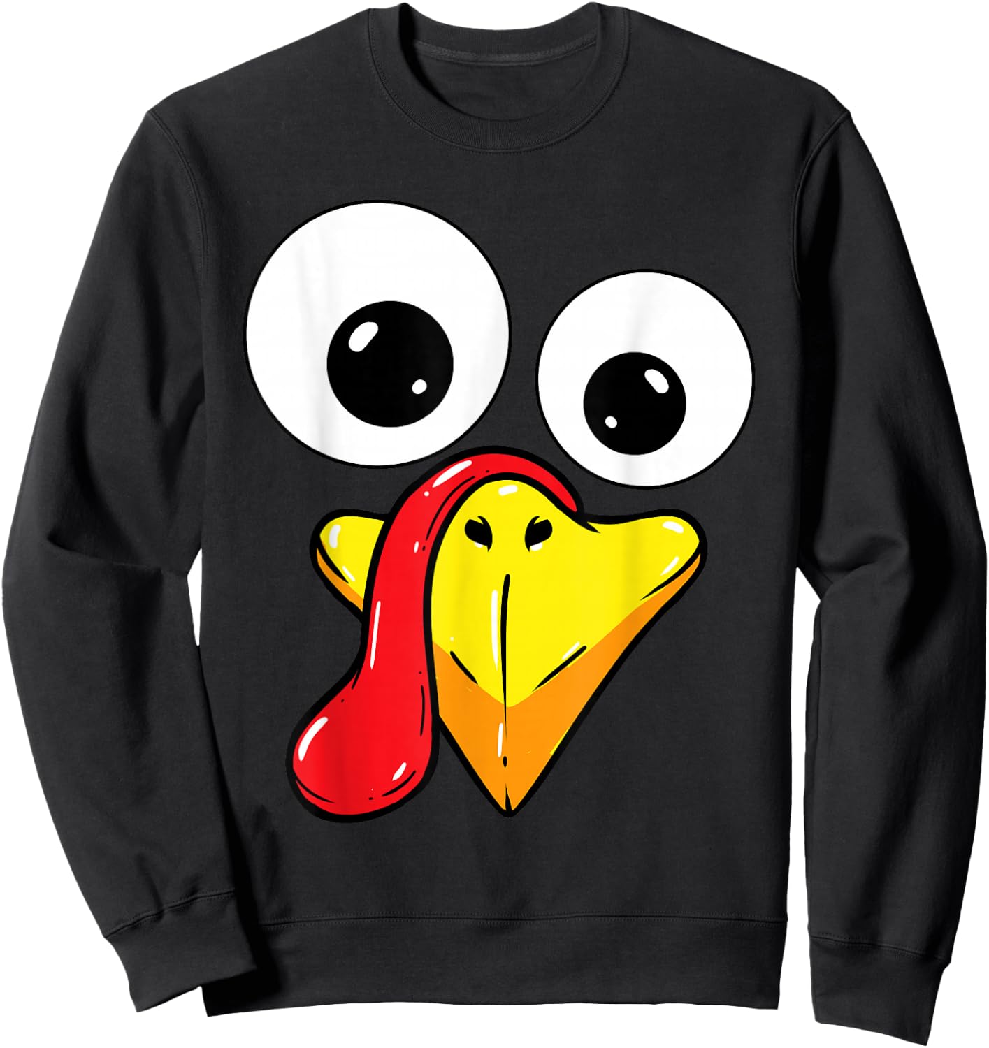 Thanksgiving Turkey Face Matching Family Costume Kids Sweatshirt - Sweatshirt | Black