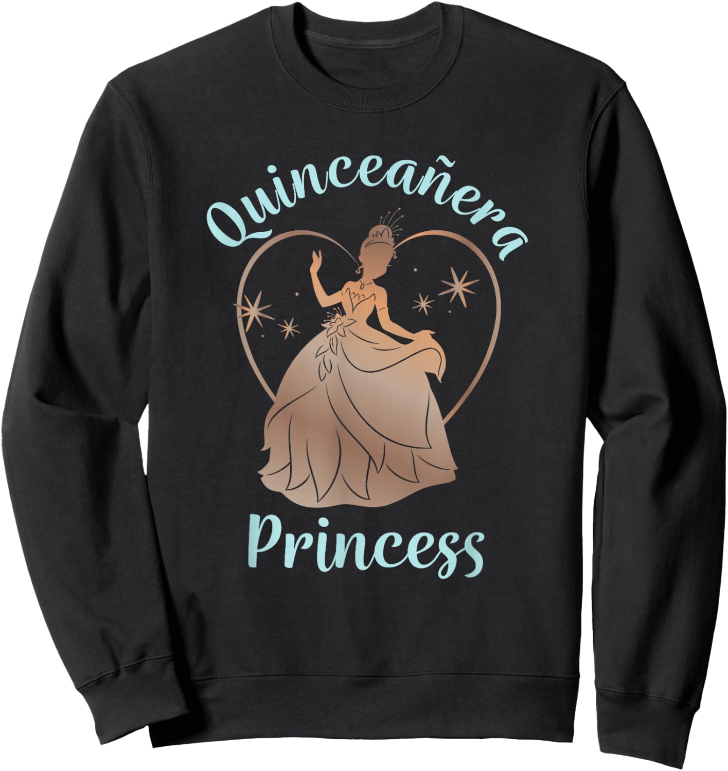 Disney The Princess And The Frog Birthday Quinceañera Tiana Sweatshirt - Sweatshirt | Black