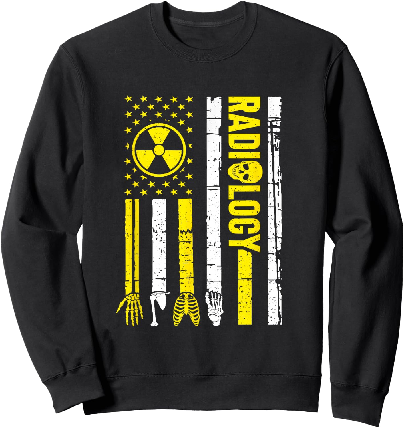 Radiology Flag Radiographer Xray Technician Rad Tech Sweatshirt - Sweatshirt | Black