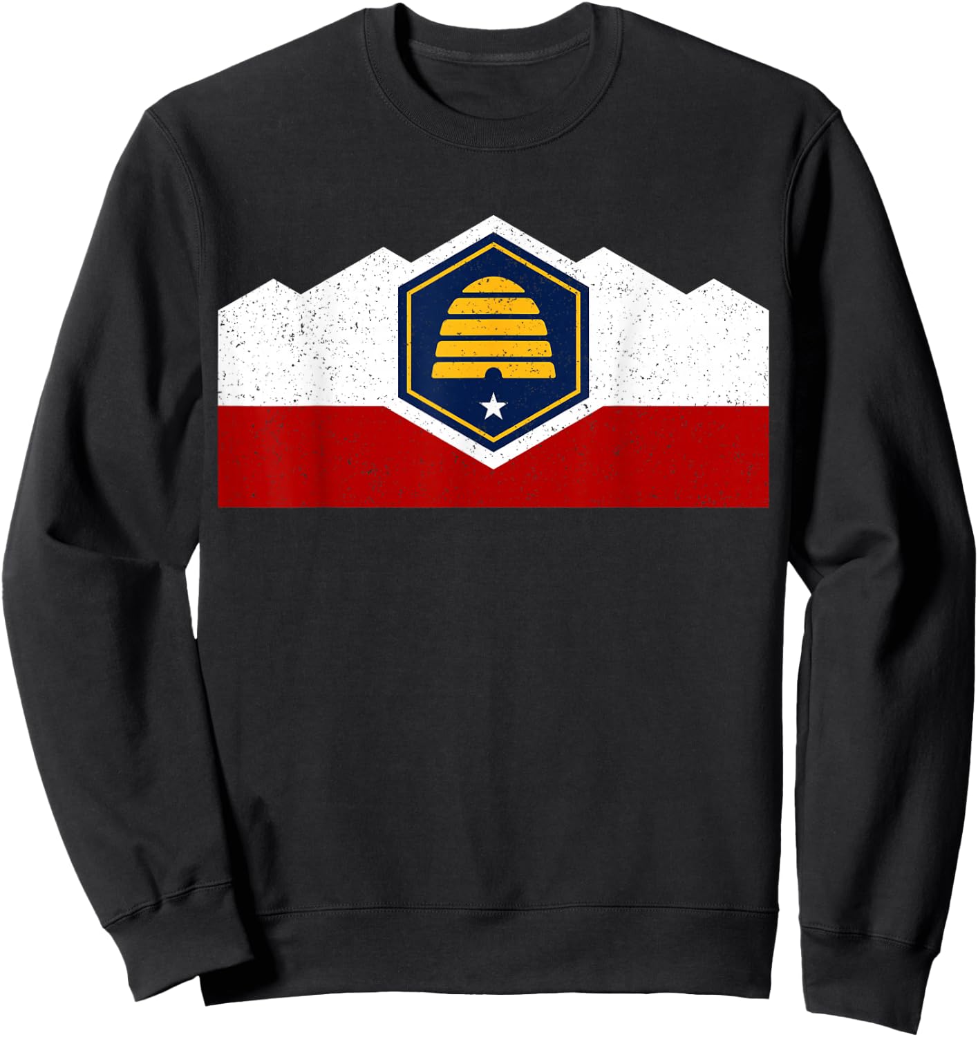 State Flag of Utah New 2024 Beehive Design Sweatshirt - Sweatshirt | Black