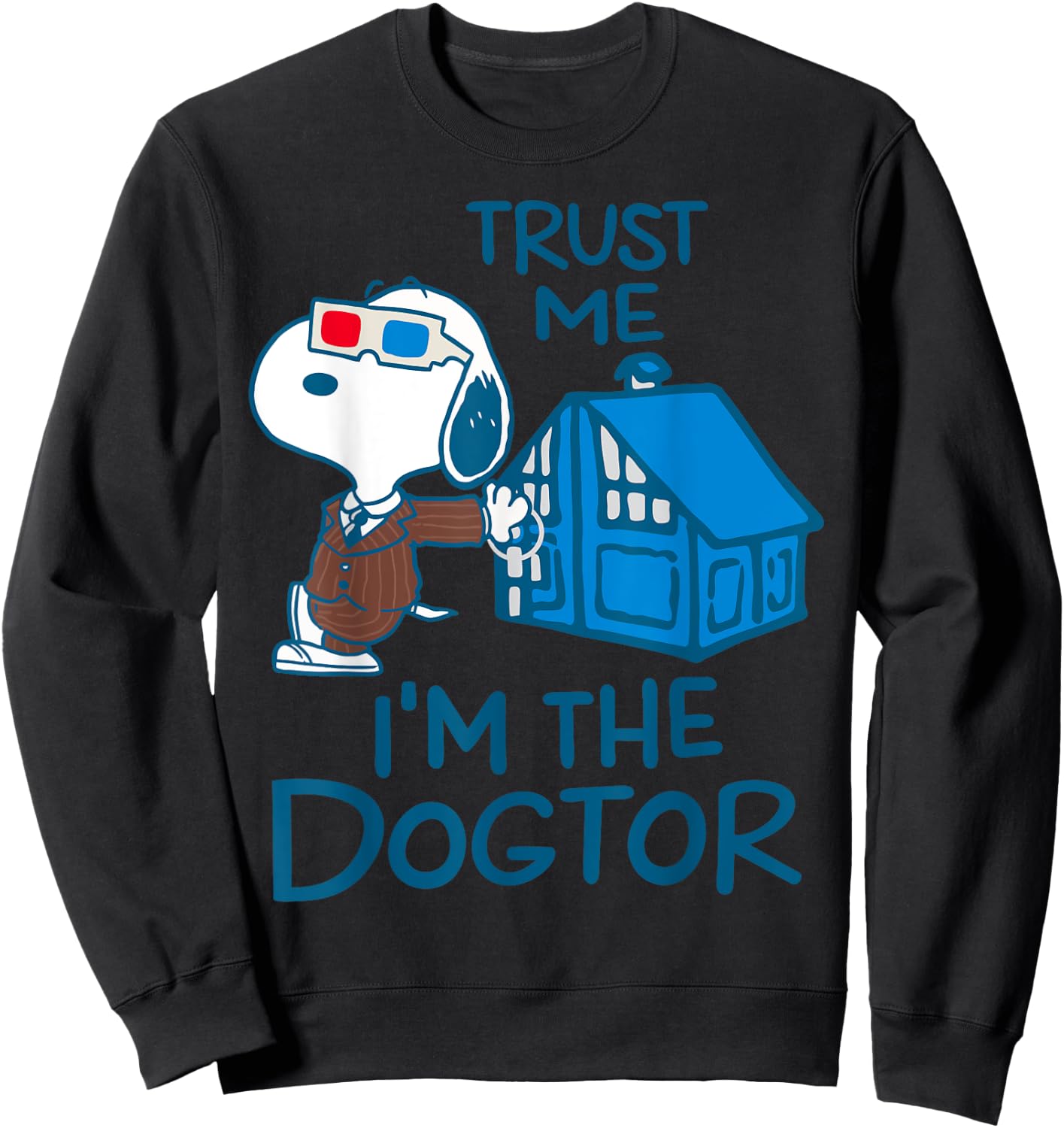 Trust Me I’m A Dogtor Dog Funny Women Sweatshirt - Sweatshirt | Black