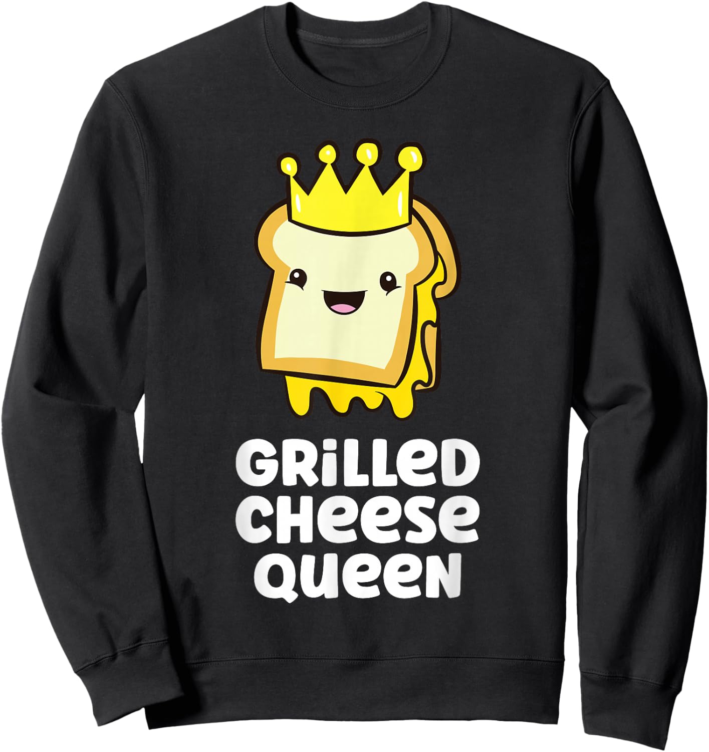 Grilled Cheese Partner Outfit Grilled Cheese Queen Sweatshirt - Sweatshirt | Black