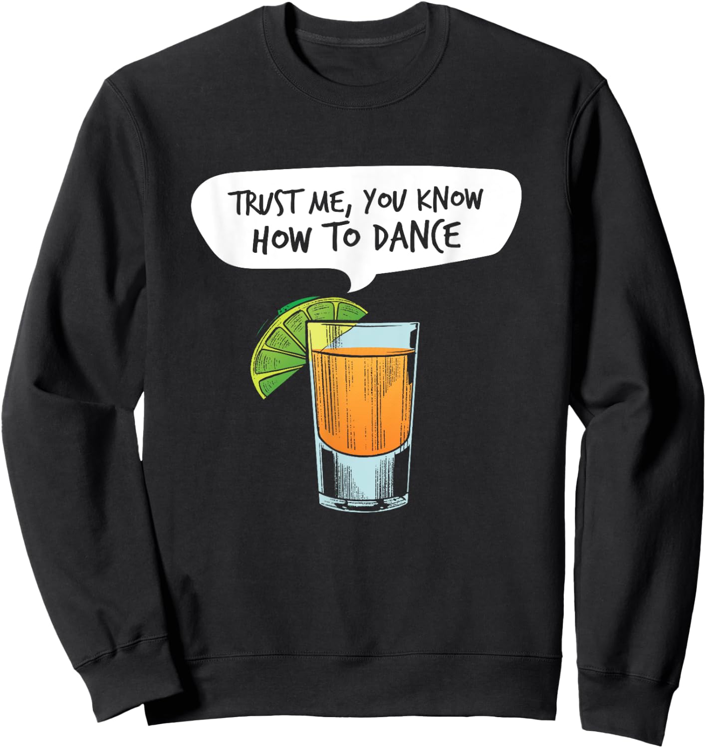 Mis Amigos Funny Salt Lime & Tacos Tequila Sweatshirt - Sweatshirt | Black