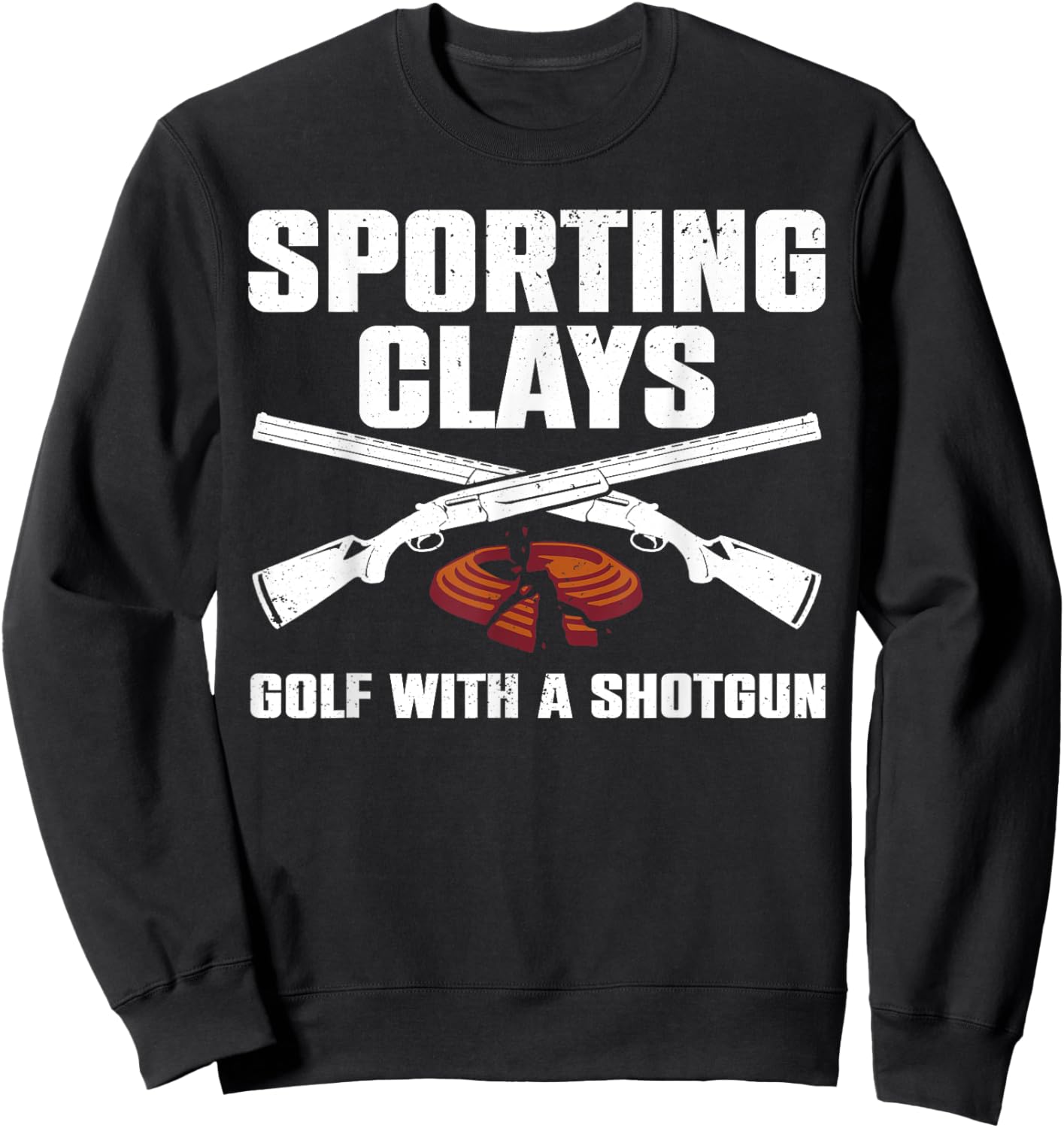 Cool Trap Shooting Women Skeet Clay Target Shooter Sweatshirt - Sweatshirt | Black