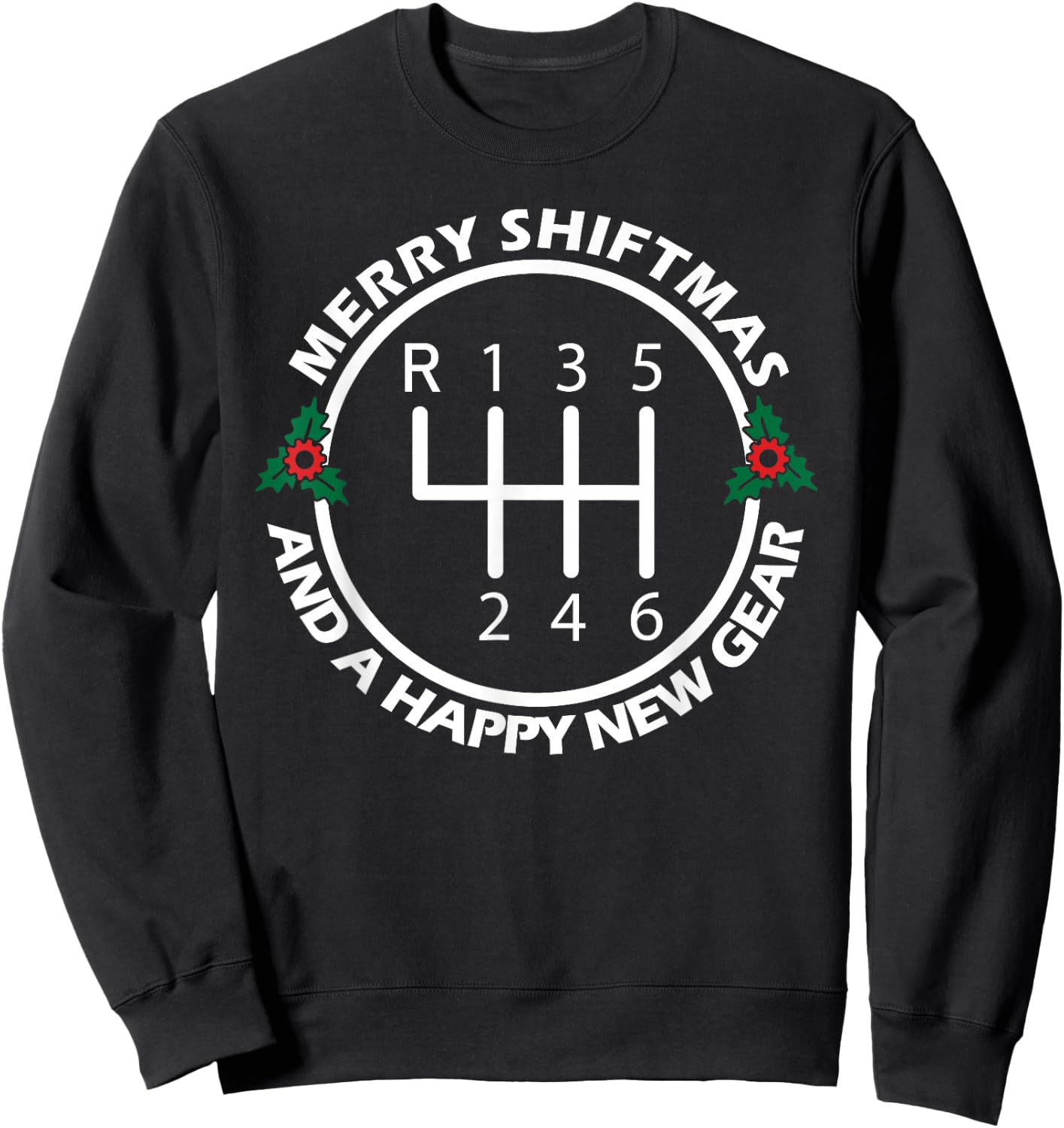 Car Guy Christmas Funny Auto Racing Mechanic Manual Carguy Sweatshirt - Sweatshirt | Black