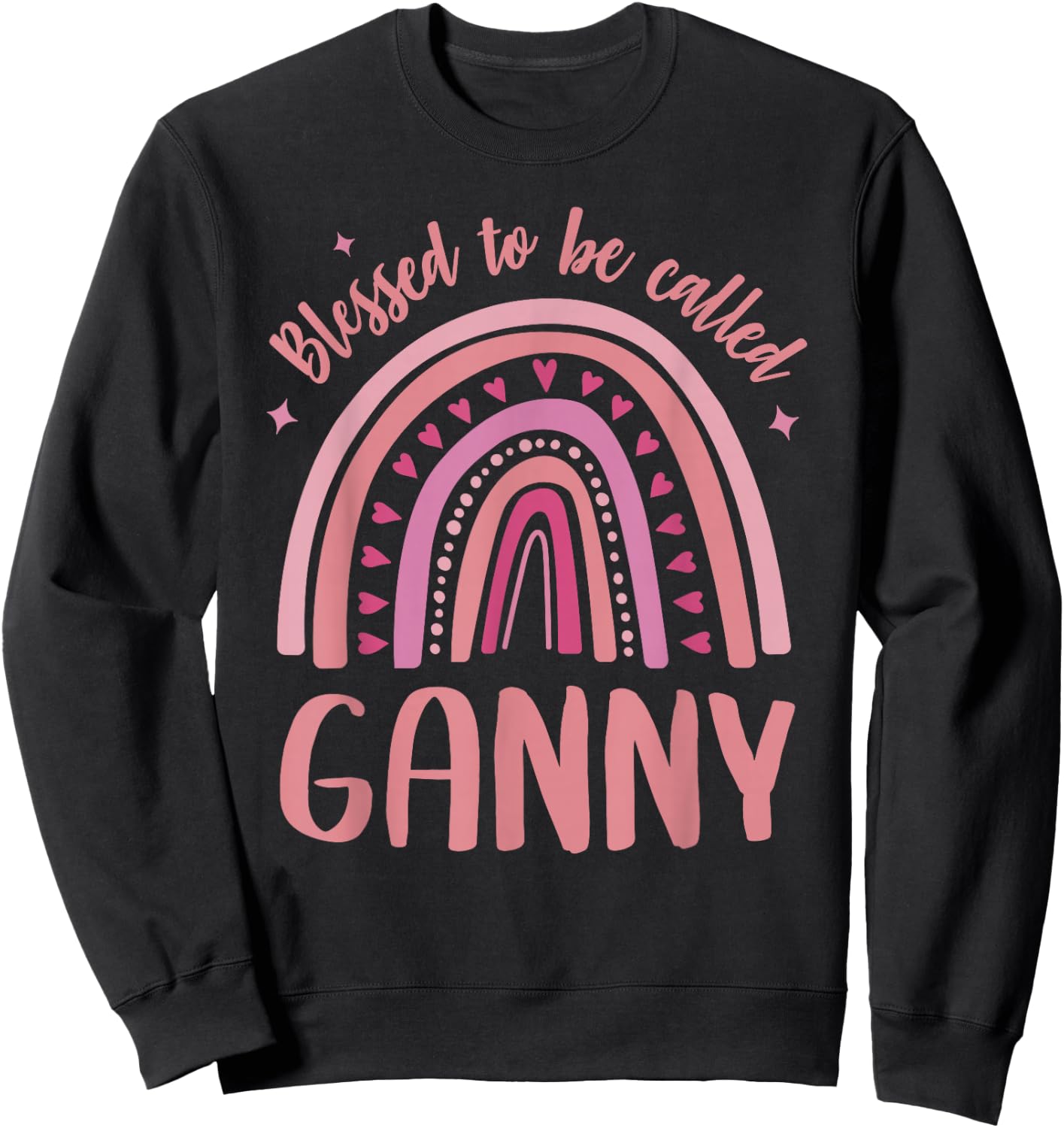 Ganny for Grandma Women Mother's Day Blessed Ganny Sweatshirt - Sweatshirt | Black