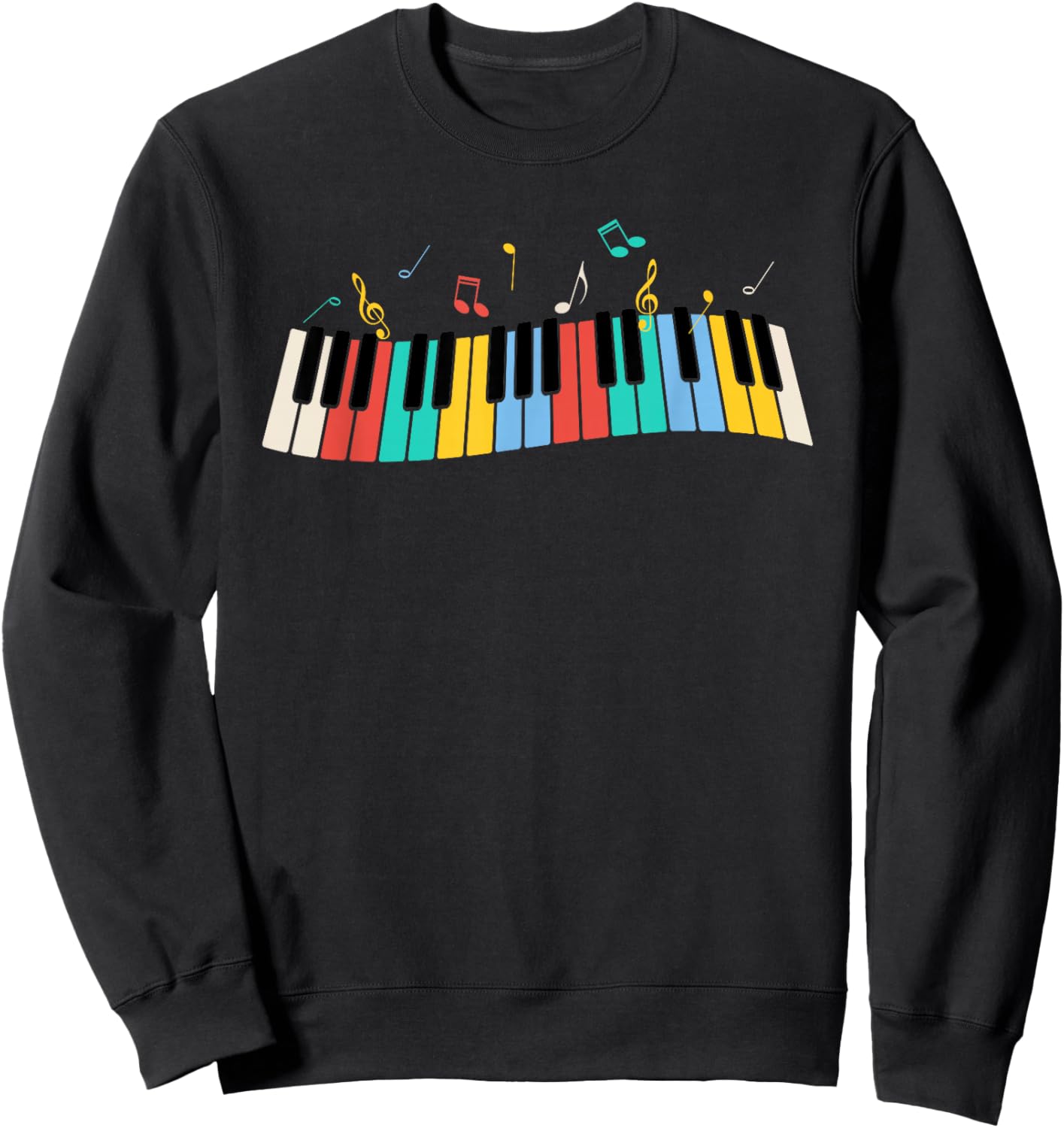 Musical Instrument Piano Gift Men Women Kids Cool Piano Keyboard Player Funny Pianist Keyboardist Outfit Sweatshirt - Sweatshirt | Black