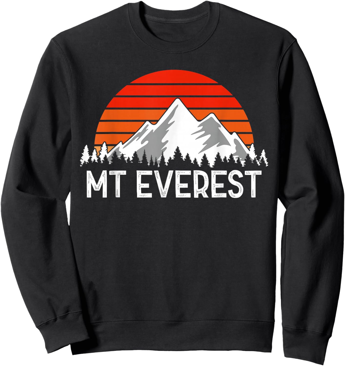 Mount Everest Mountains Sweatshirt - Sweatshirt | Black