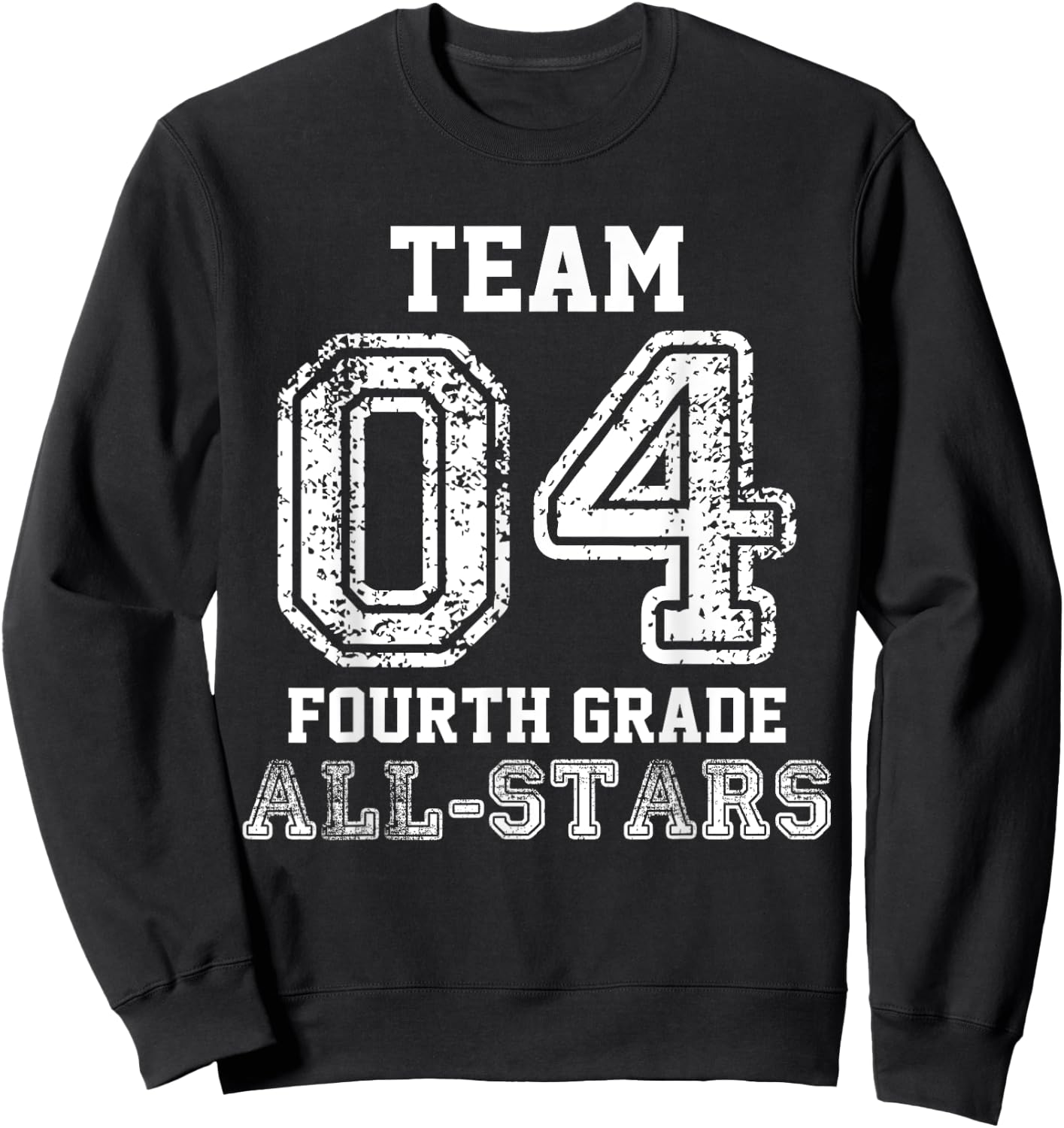 School Team 4th Grade All-Stars Sports Jersey Sweatshirt - Sweatshirt | Black