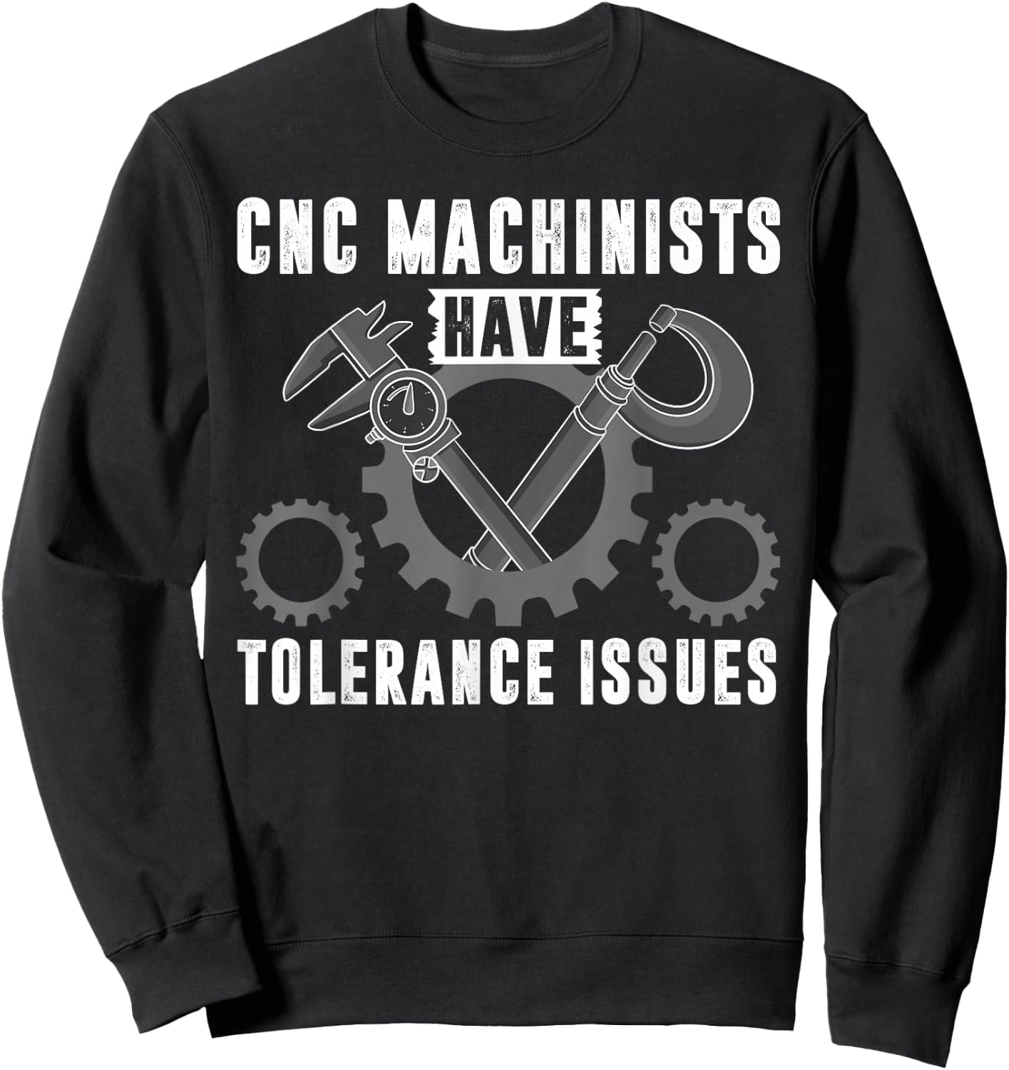 Cool CNC Machinist Design Women CNC Machine Operator Sweatshirt - Sweatshirt | Black
