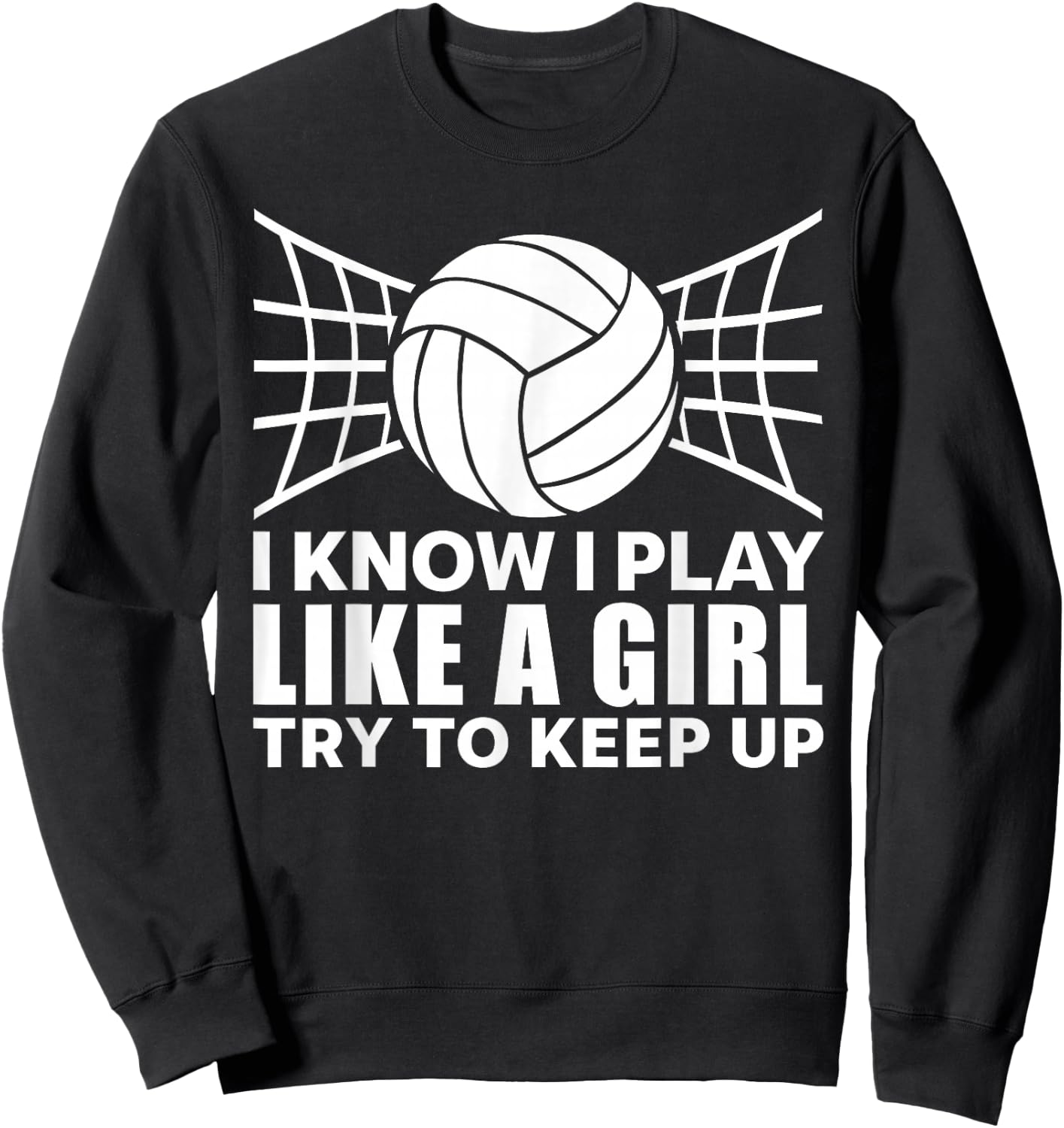 Cool Volleyball Girls Ladies Setter Libero Coach Sweatshirt - Sweatshirt | Black
