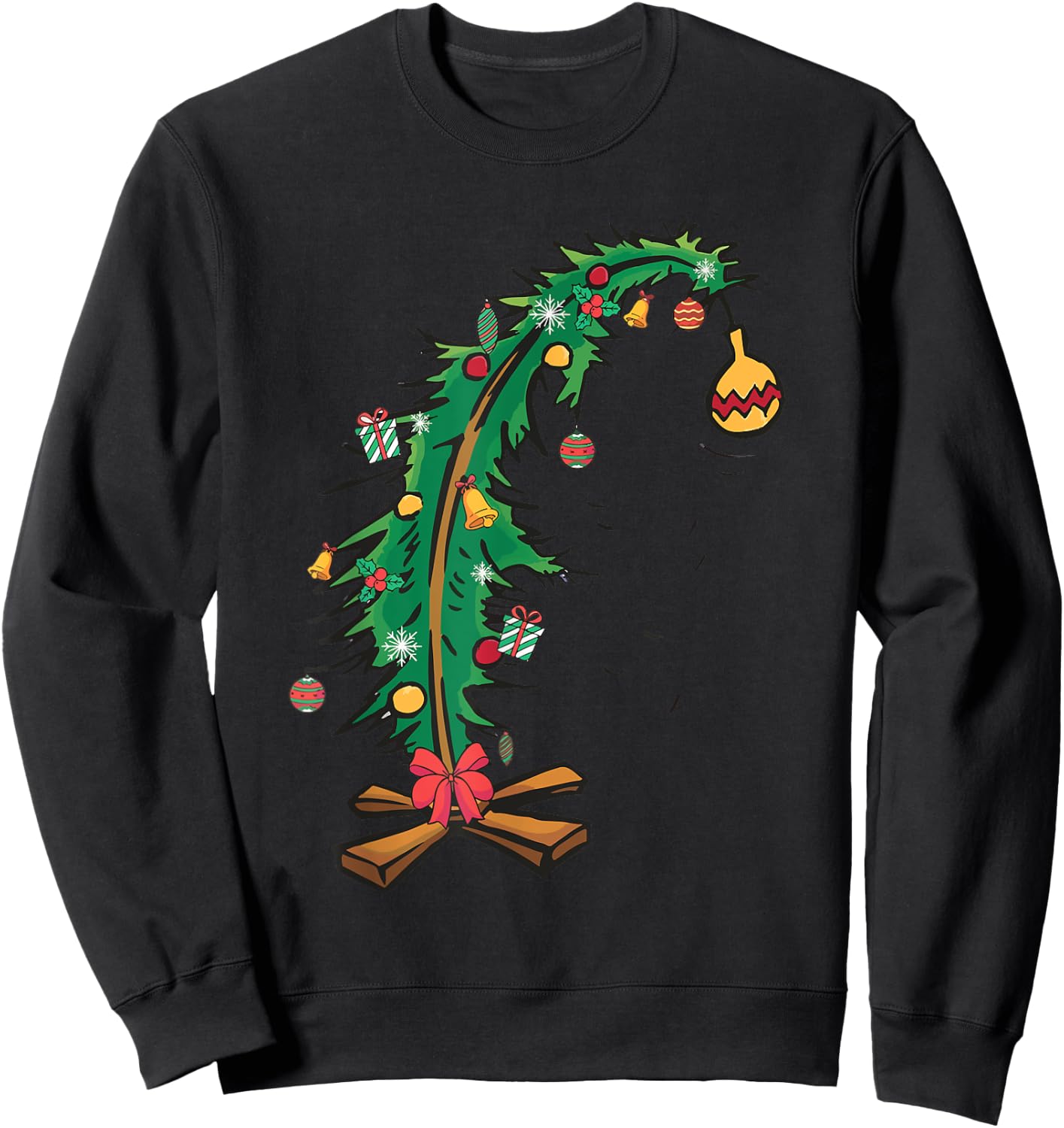 Christmas Tree With Led Light Pine Tree Xmas Light Camping Sweatshirt - Sweatshirt | Black