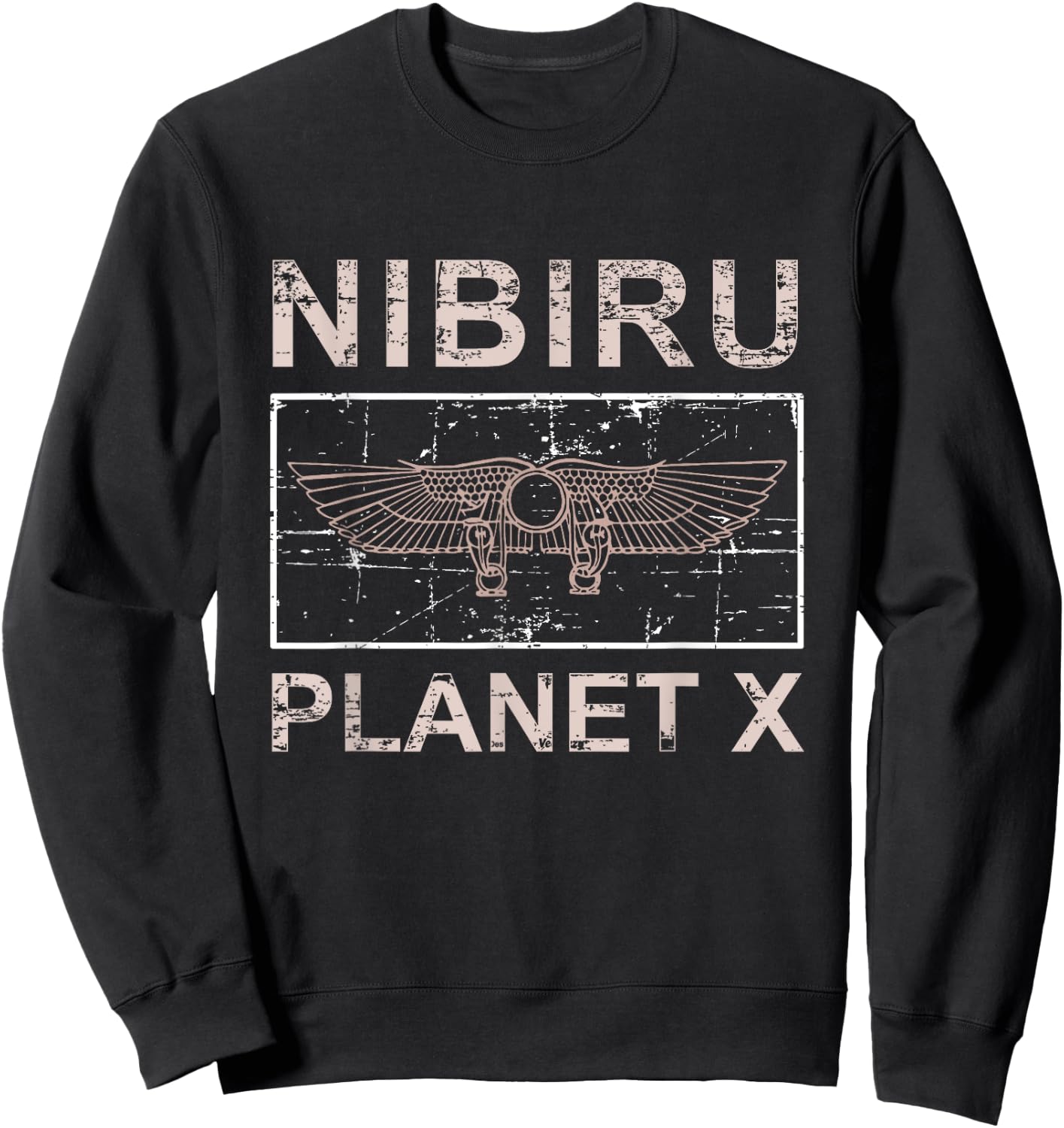 NIBIRU Planet Winged Sun Anunnaki Ancient Egyptian Sweatshirt - Sweatshirt | Black