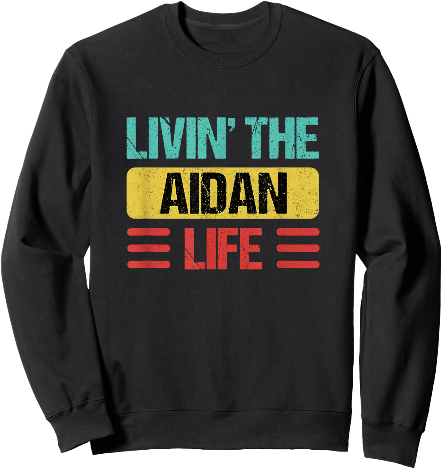 Aidan Name Sweatshirt - Sweatshirt | Black