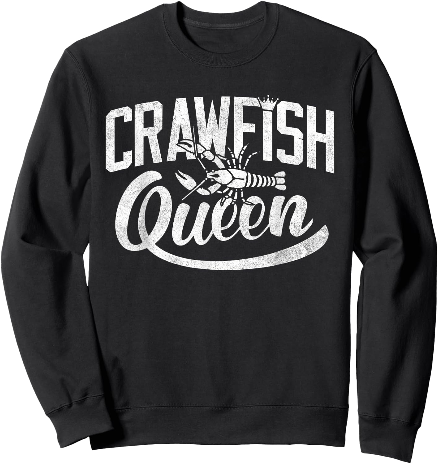 Crawfish Queen Cajun Boil Shirt Cute Crayfish Women Girls Sweatshirt - Sweatshirt | Black