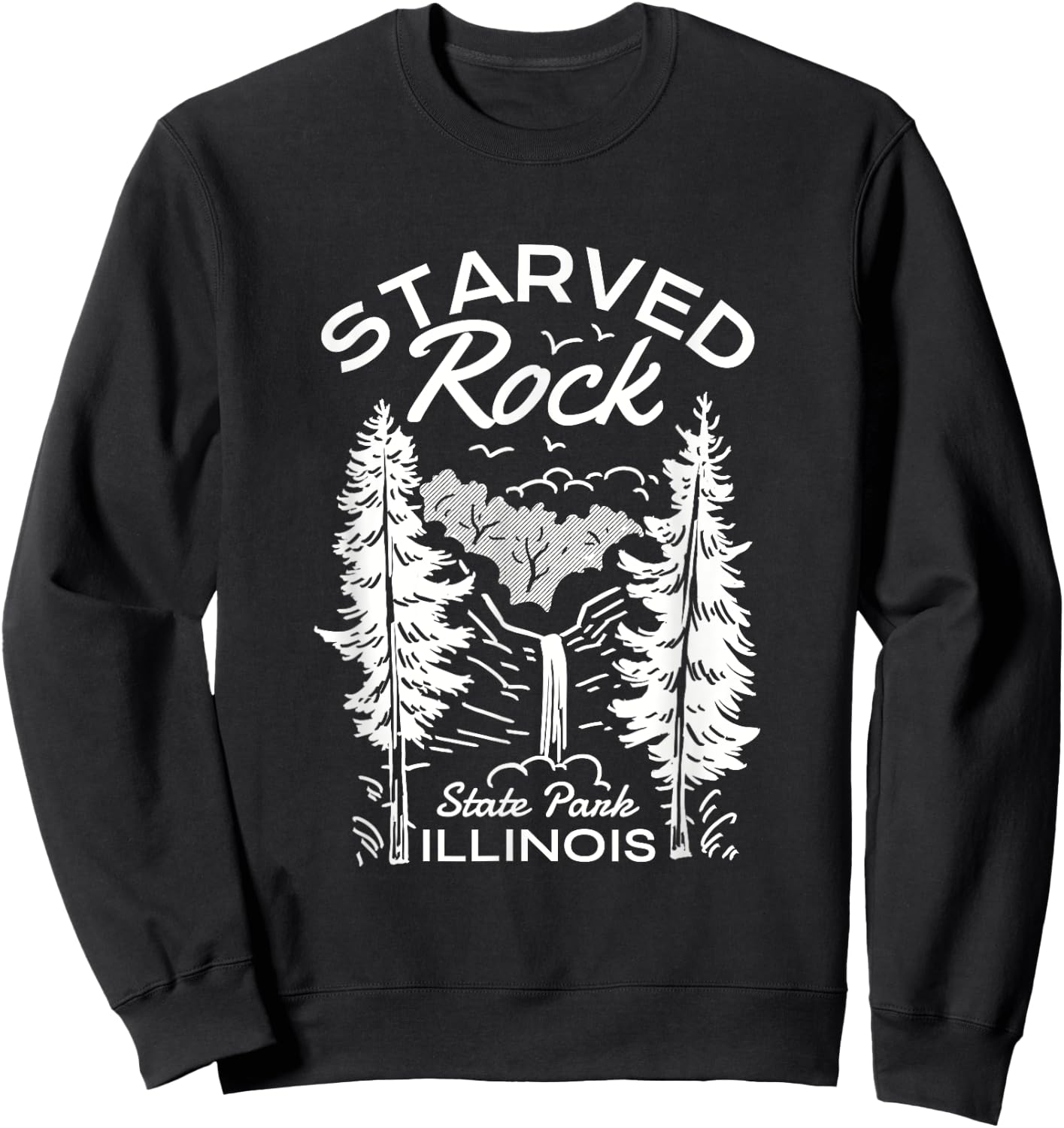 Starved Rock State Park Illinois Nature Sweatshirt - Sweatshirt | Black