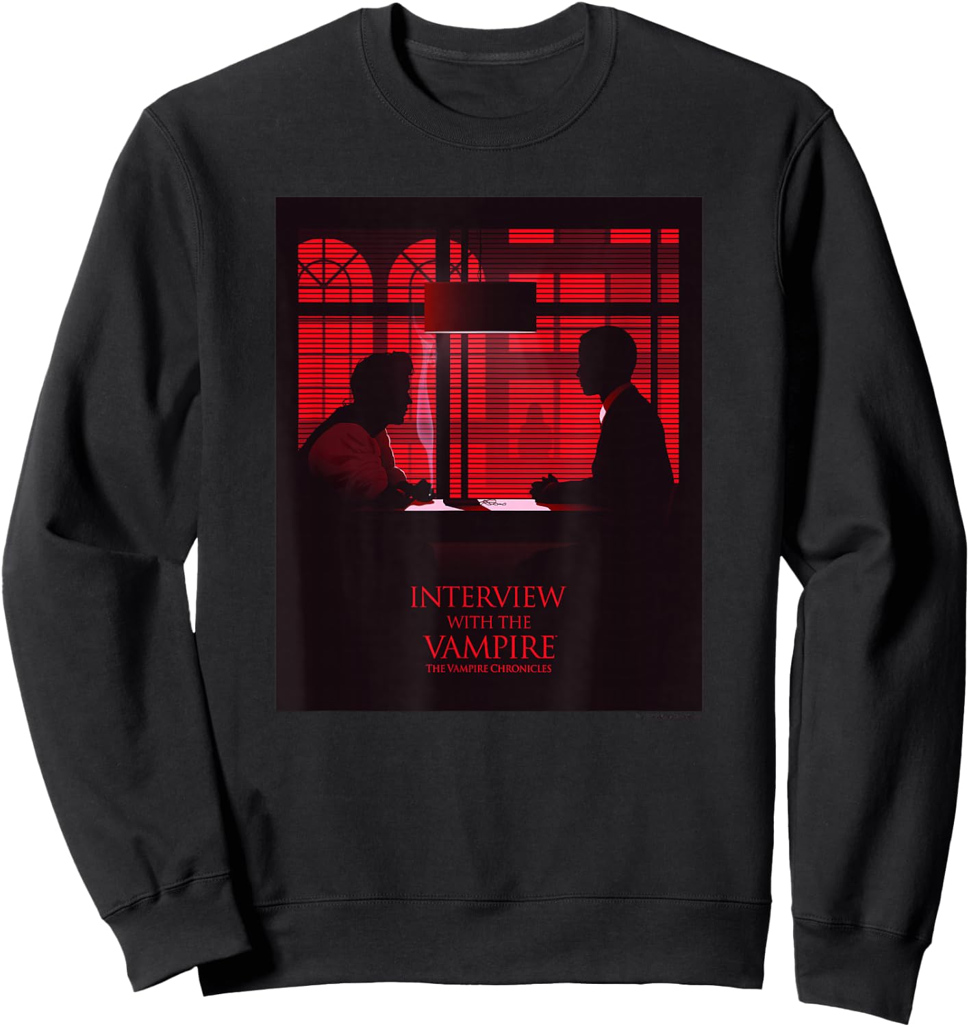 WB100 Interview with The Vampire Panel Silhouette Poster Sweatshirt - Sweatshirt | Black