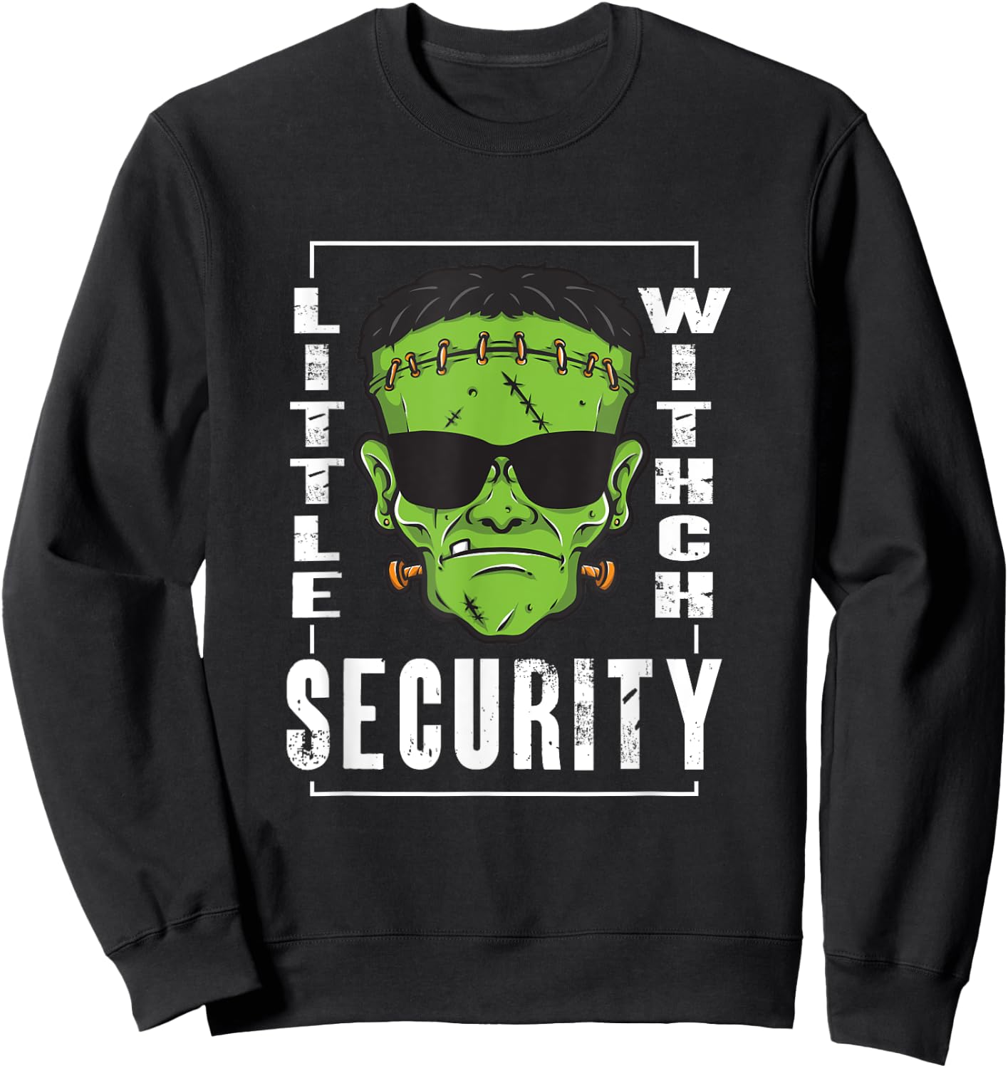 Little Witch Security | Horror Zombie | Halloween Sweatshirt - Sweatshirt | Black