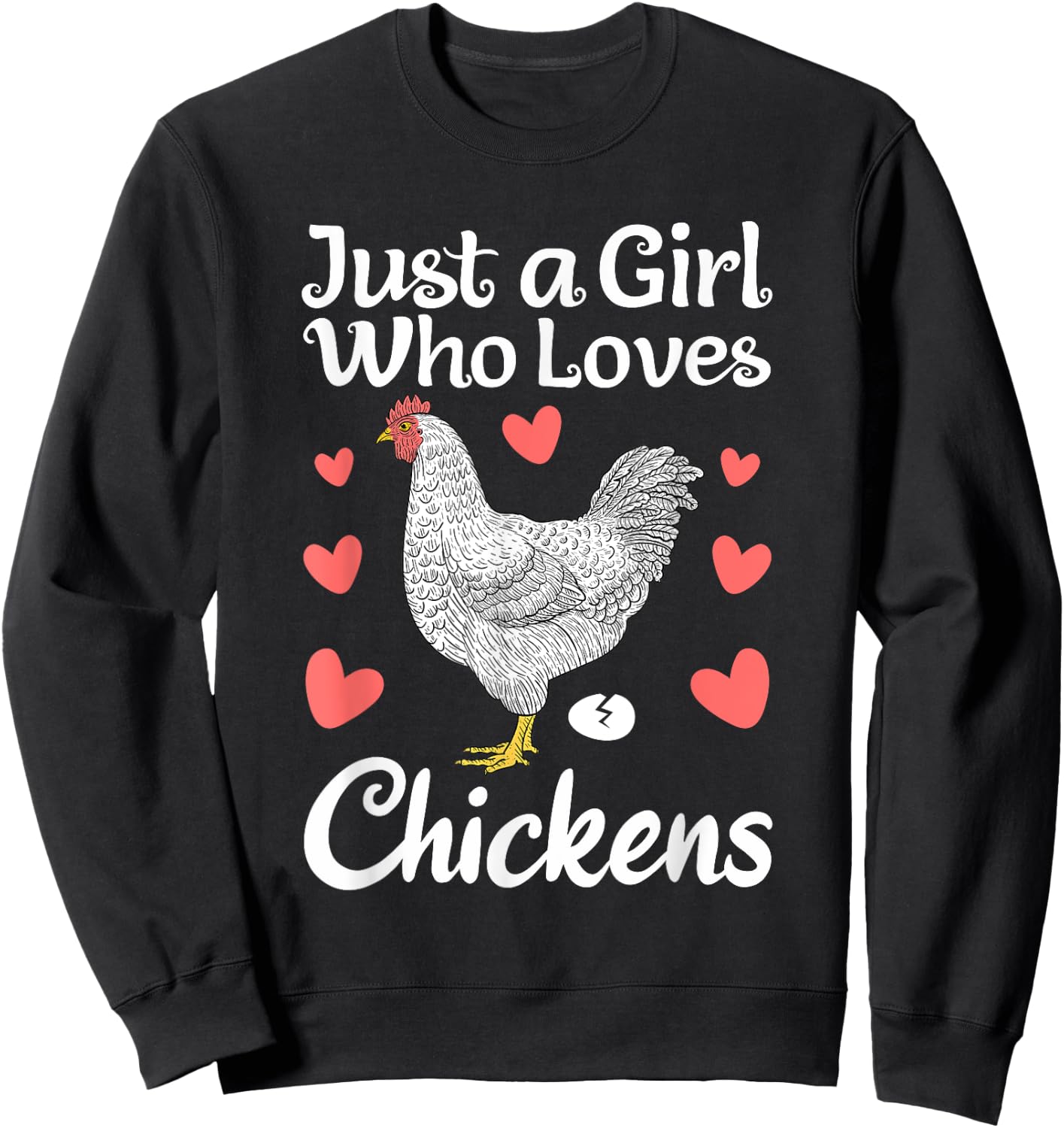 Best Chicken Girls Rooster Poultry Chicken Farmer Sweatshirt - Sweatshirt | Black