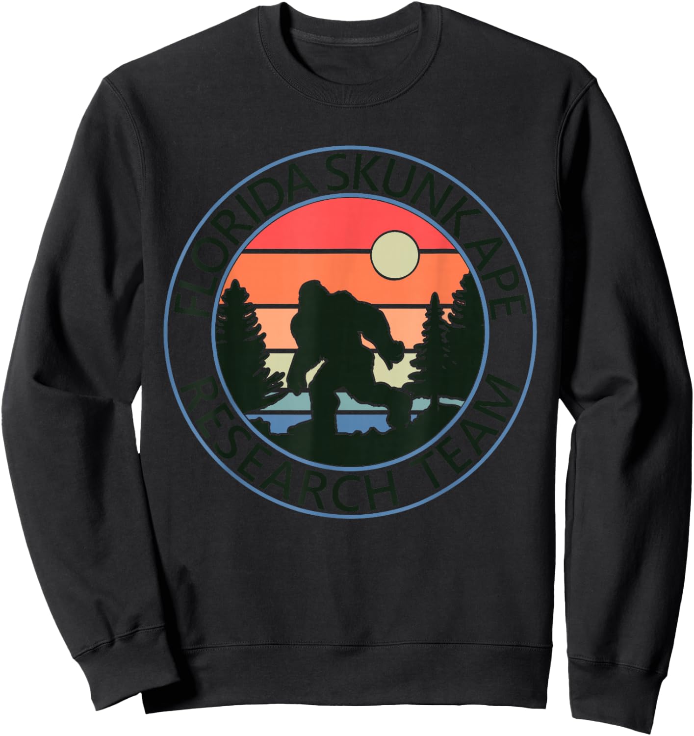 Florida Skunk Ape Research Team Fun Camping Hiking Outdoors Sweatshirt - Sweatshirt | Black