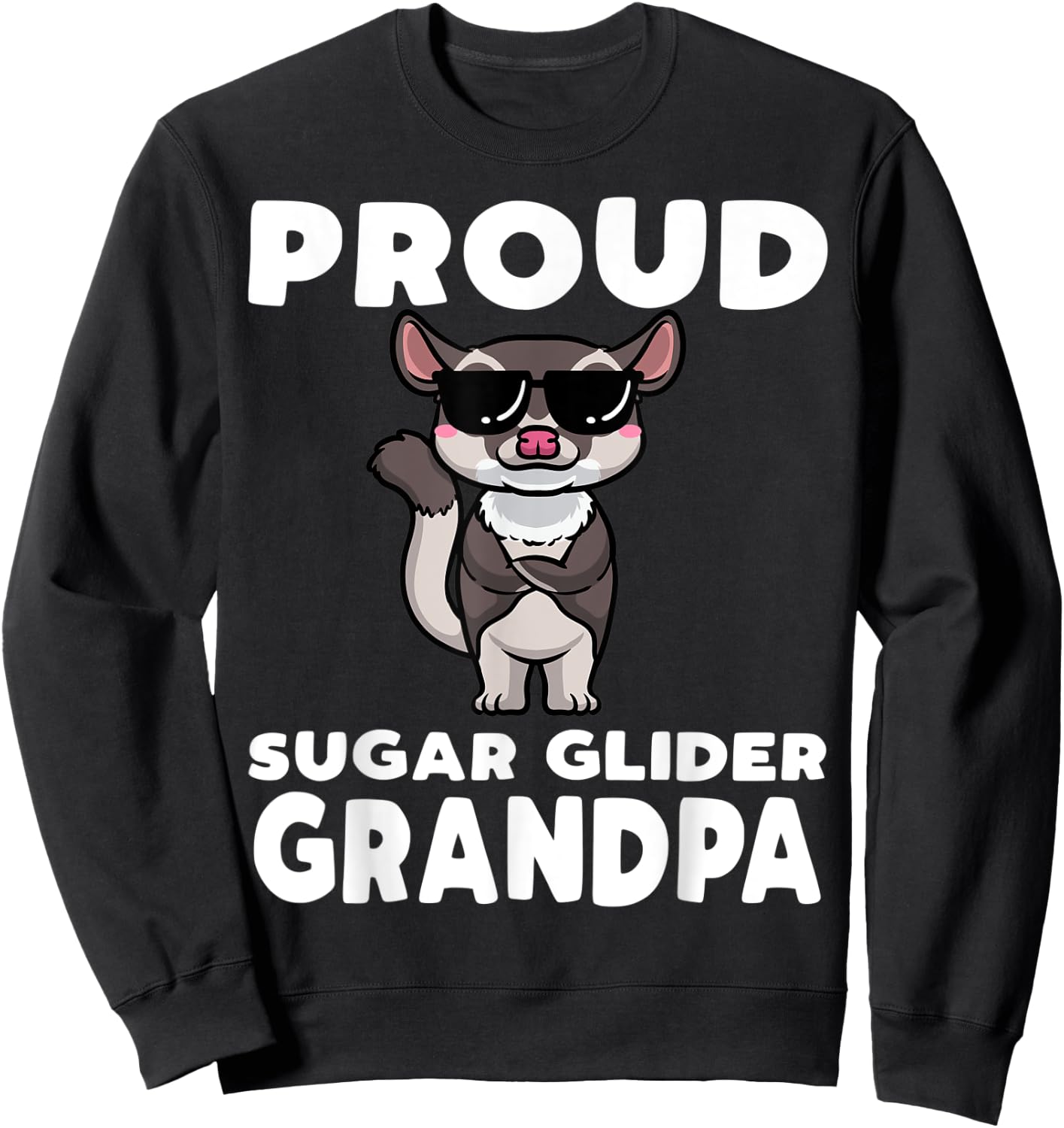 Sugar Glider Grandpa Sweatshirt - Sweatshirt | Black