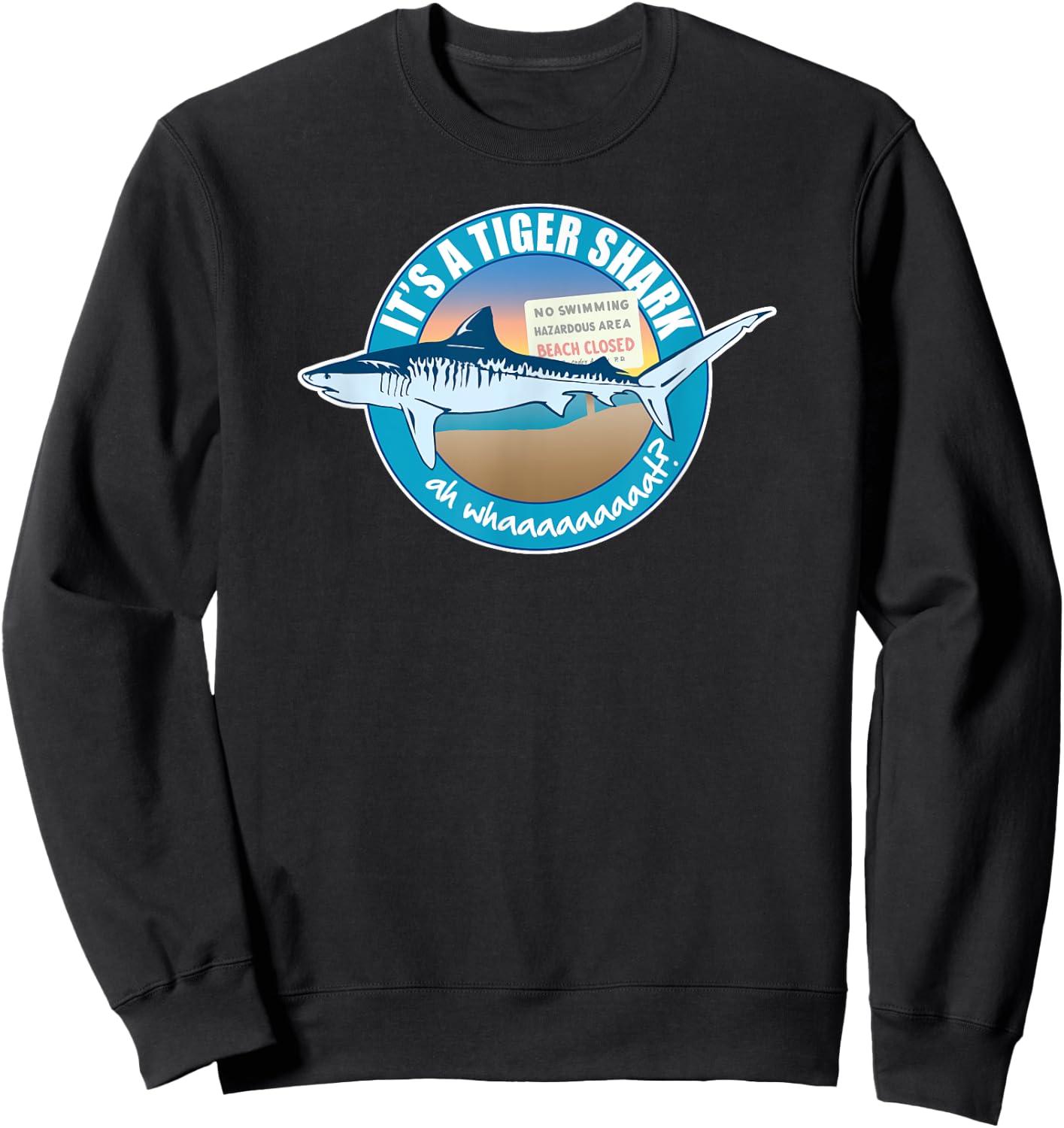 Jaws | Tiger Shark Sweatshirt - Sweatshirt | Black