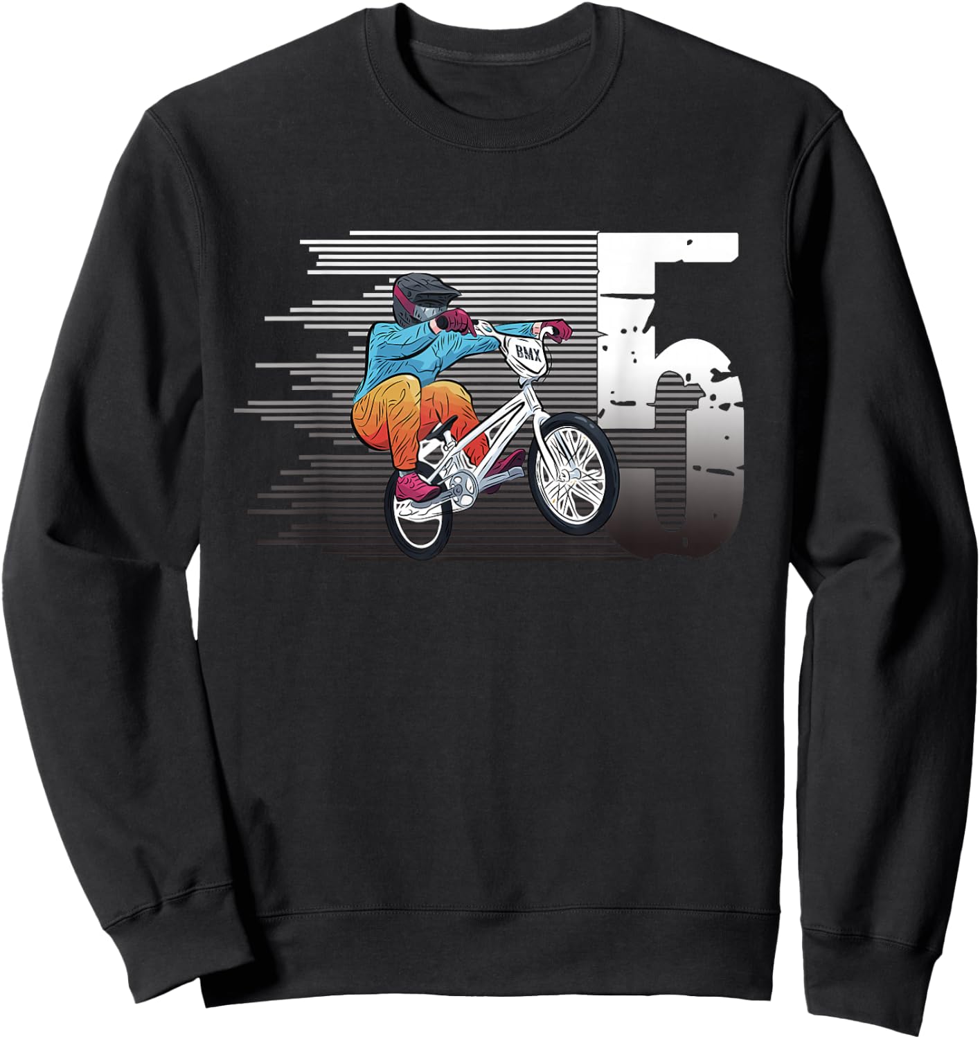 5 Year Old BMX Birthday Gift Party Boys Dirt Biking 5th Boy Sweatshirt - Sweatshirt | Black