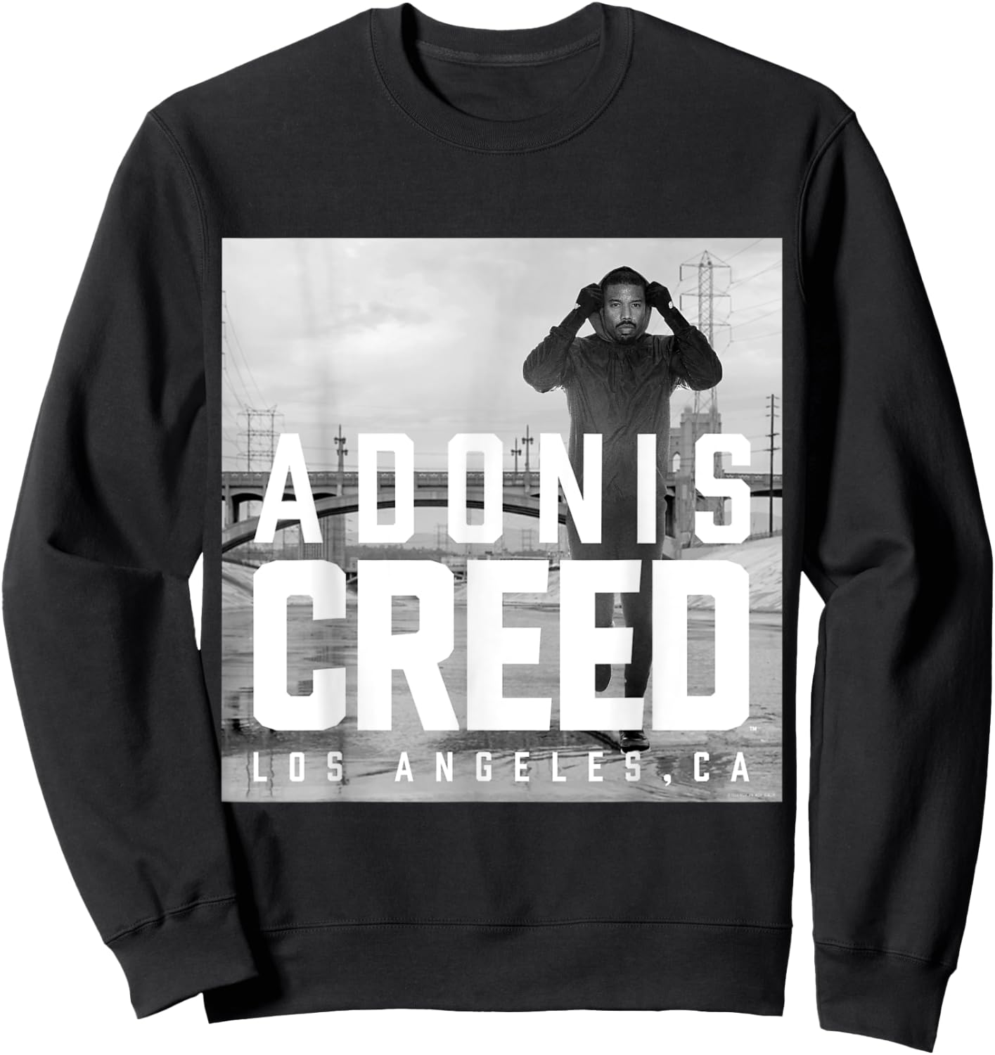 Adonis Creed LA black and white photography Sweatshirt - Sweatshirt | Black