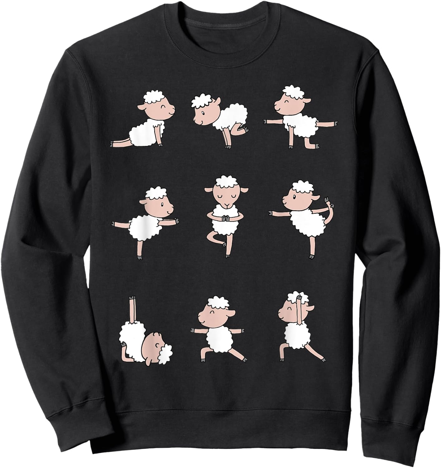 Sheep Yoga Sweatshirt - Sweatshirt | Black