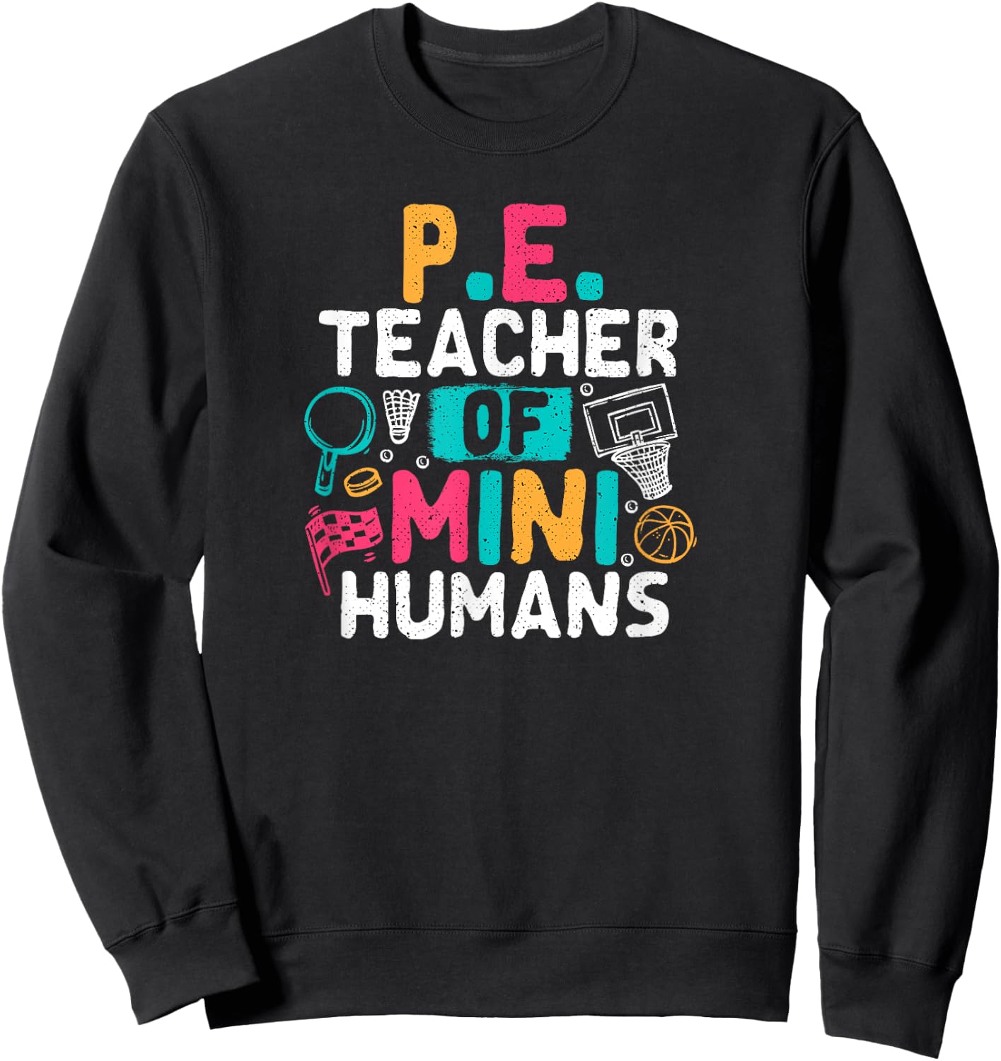 PE Teacher Back To School Physical Education Gym Teachers Women Sweatshirt - Sweatshirt | Black
