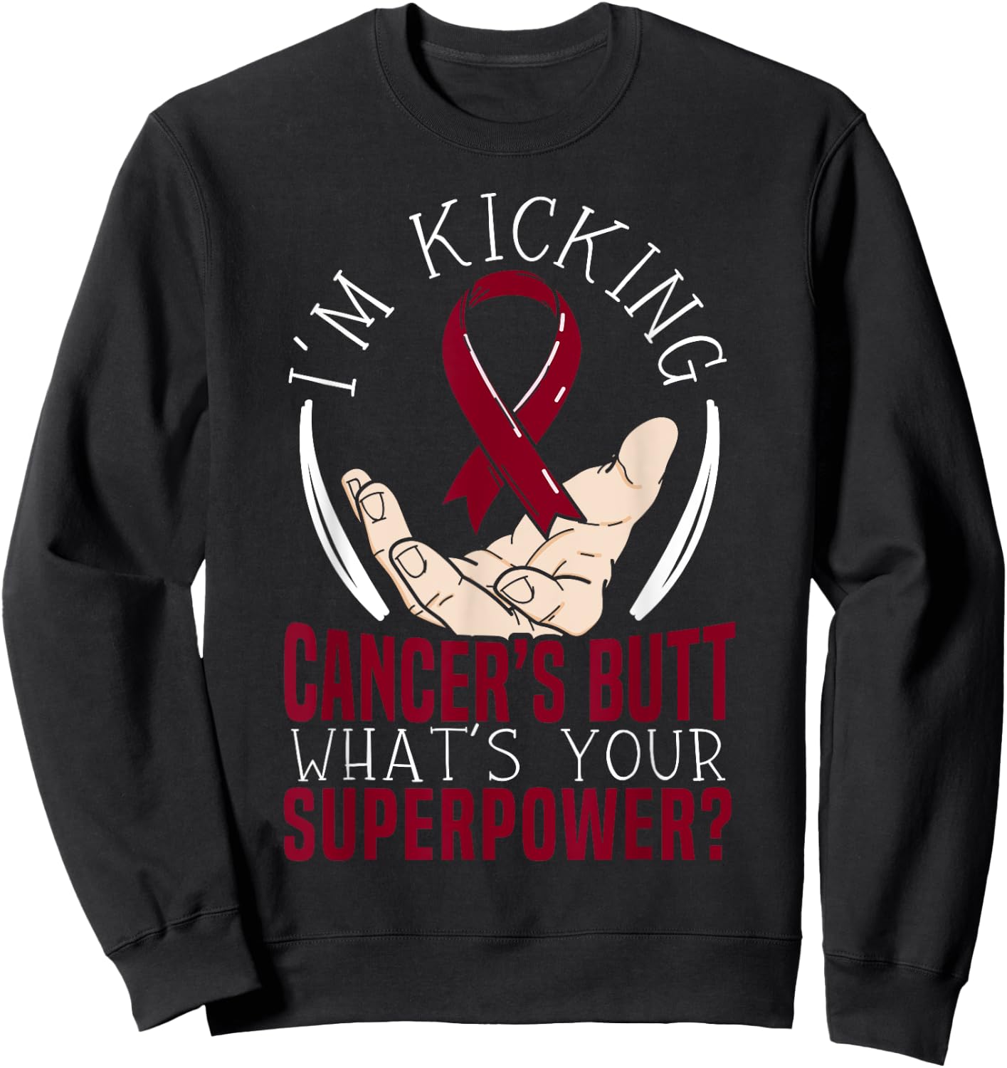 Multiple Myeloma Warrior Myeloma Cancer Awareness Sweatshirt - Sweatshirt | Black
