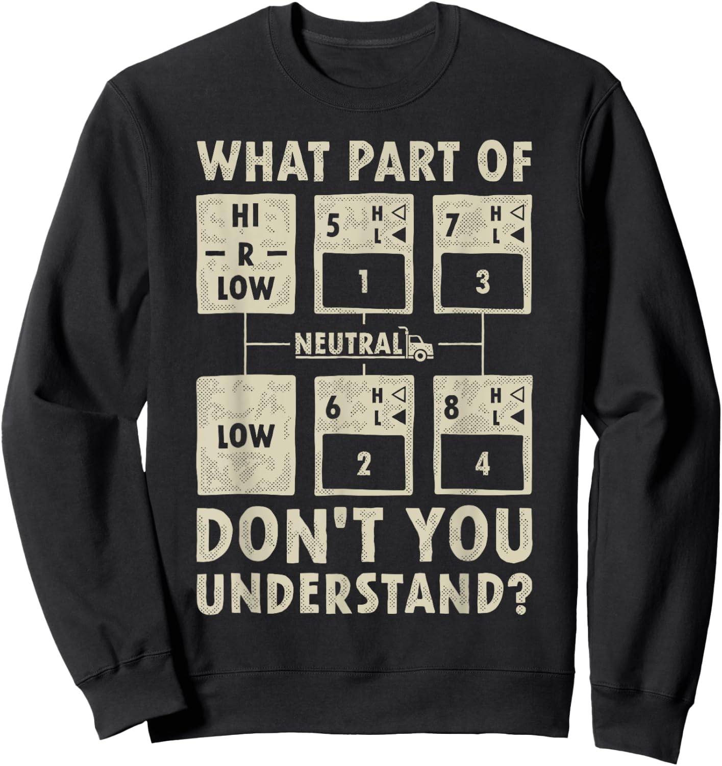 What Part Of Truck Gear Don't You Understand Trucker Driver Sweatshirt - Sweatshirt | Black