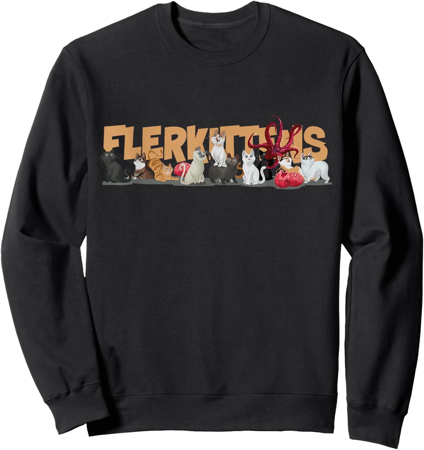 Marvel Studios The Marvels Flerken Goose’s Flerkittens Cute Sweatshirt - Sweatshirt | Black