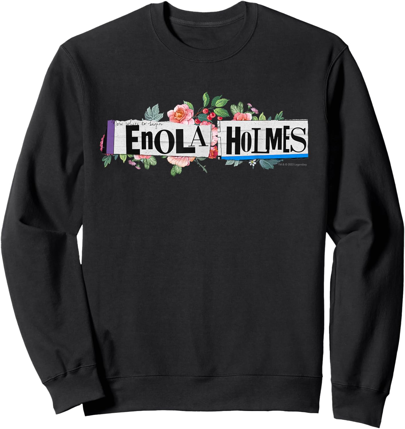 Enola Holmes - Floral Logo Sweatshirt - Sweatshirt | Black