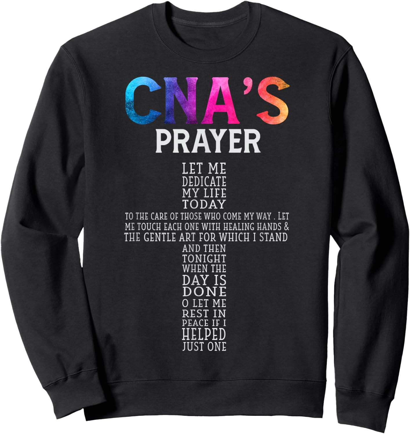CNA Certified Nursing Assistant Gifts CNA Humor Women's Black Short Sleeve Small Sweatshirt - Sweatshirt | Black