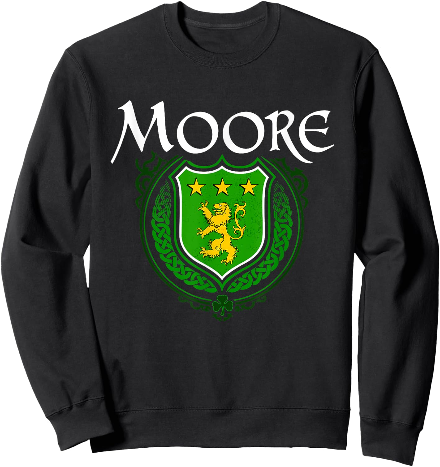 Moore Surname Irish Clan Tartan Badge Ireland Sweatshirt - Sweatshirt | Black