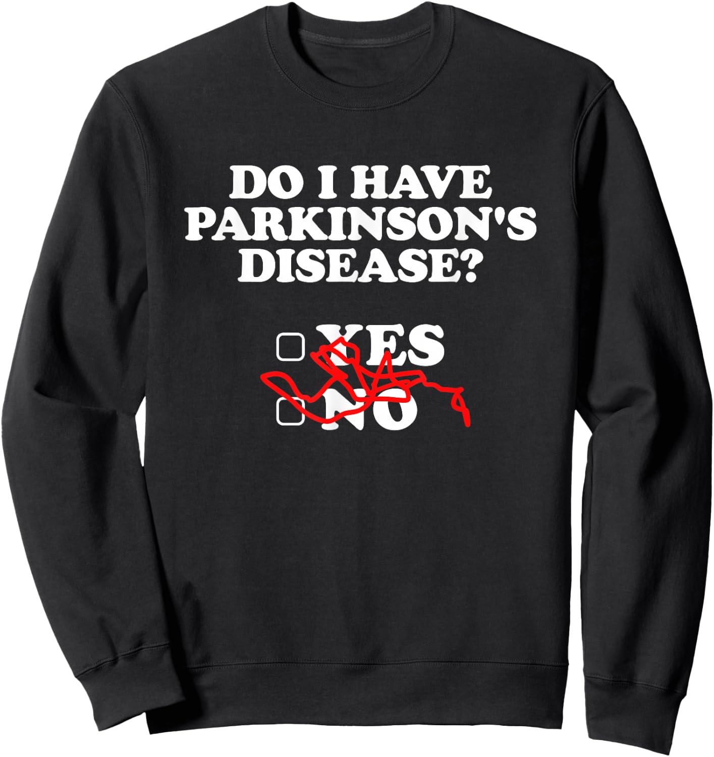 Parkinsons Disease Awareness Yes No Warrior Survivor Sweatshirt - Sweatshirt | Black