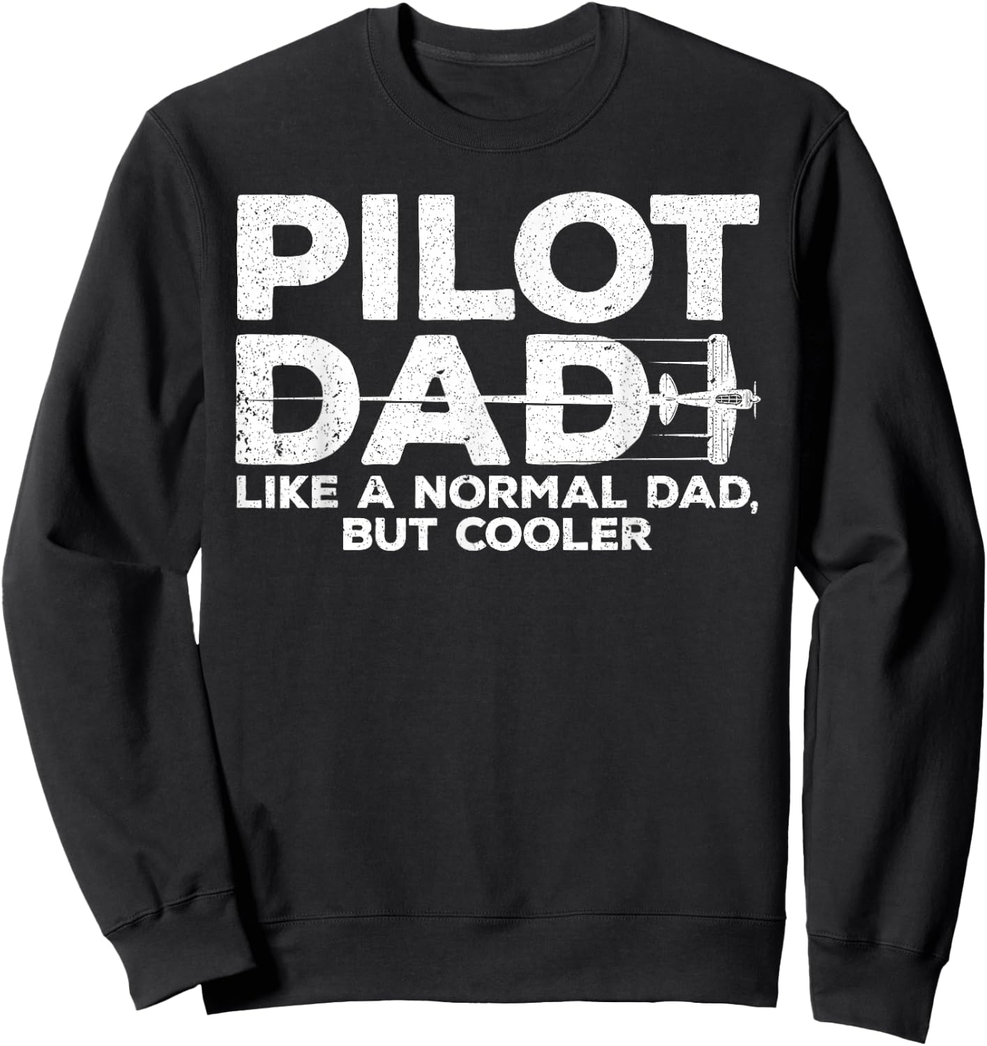 Funny Pilot Art for Dad Men Aviation Airplane Aircraft Pilot Small Sweatshirt - Sweatshirt | Black